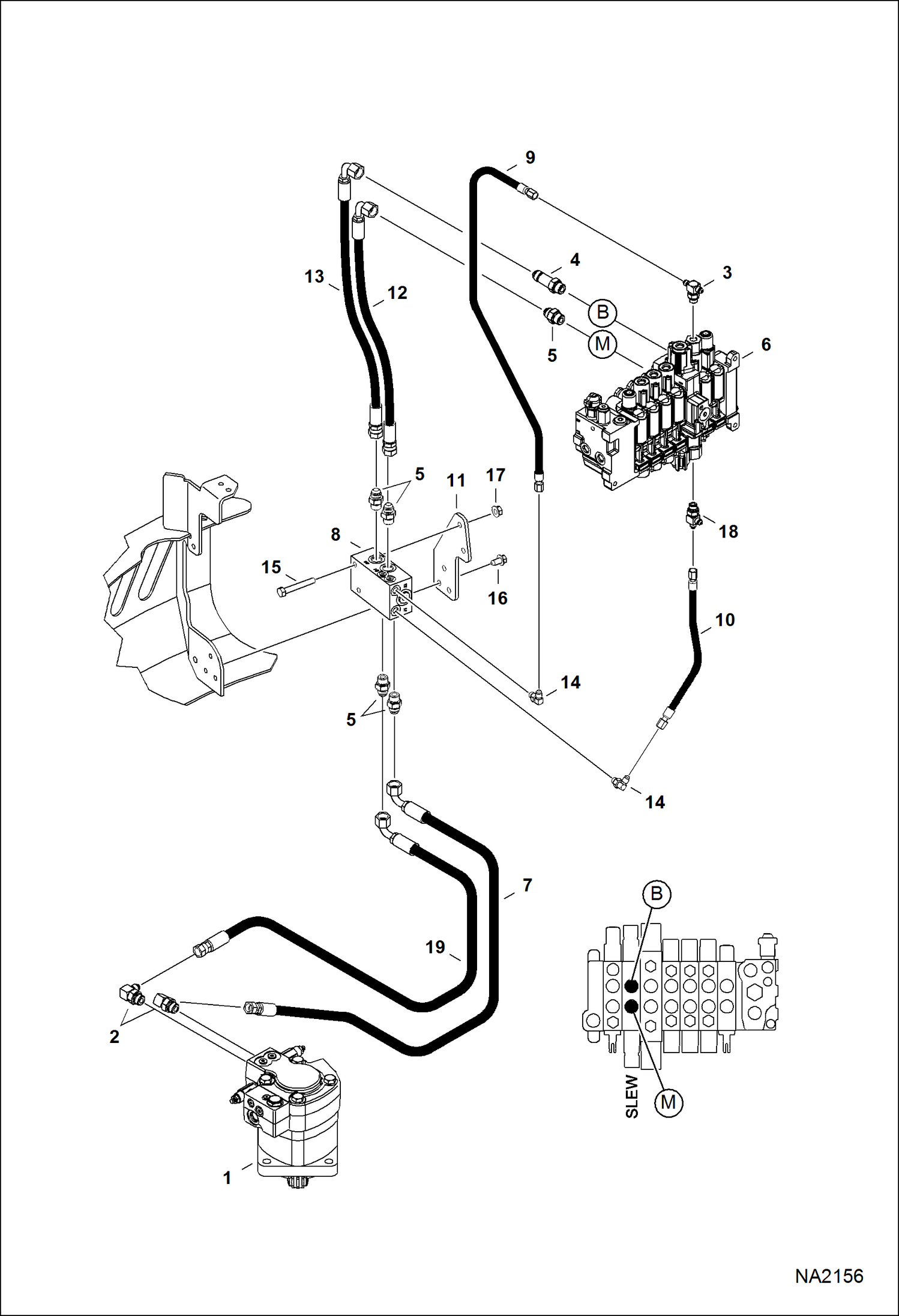 Схема запчастей Bobcat 430 - EUROPEAN ACCESSORIES (Slew Lock) ACCESSORIES & OPTIONS