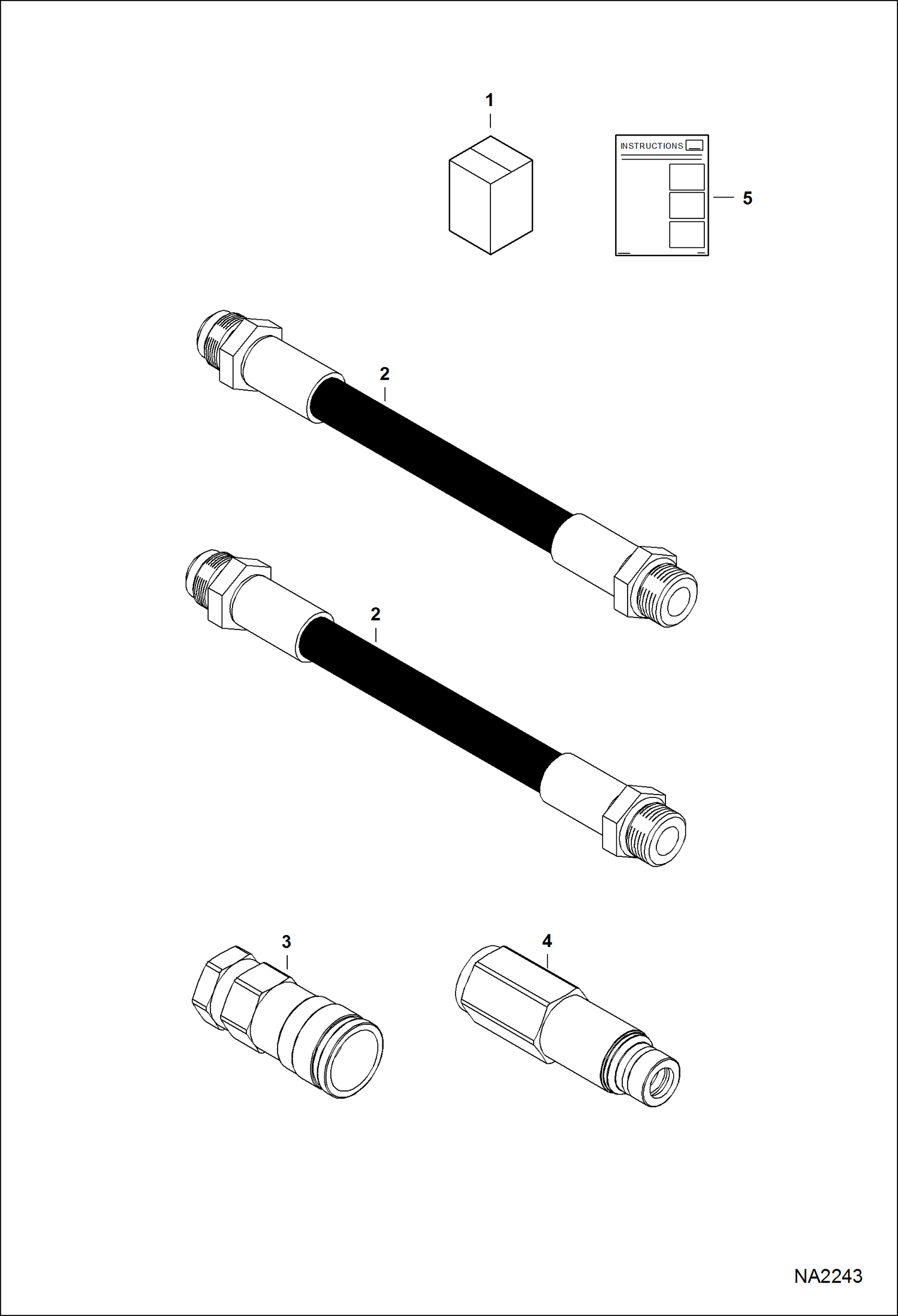Схема запчастей Bobcat SWEEPER - SWEEPER (Hose Extension Kit) (84 on VersaHanlder) Loader