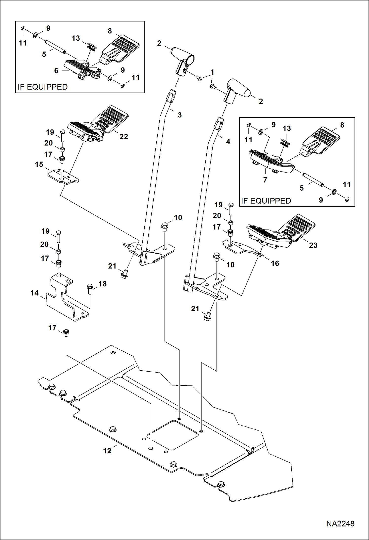 Схема запчастей Bobcat E32 - TRAVEL CONTROL CONTROLS