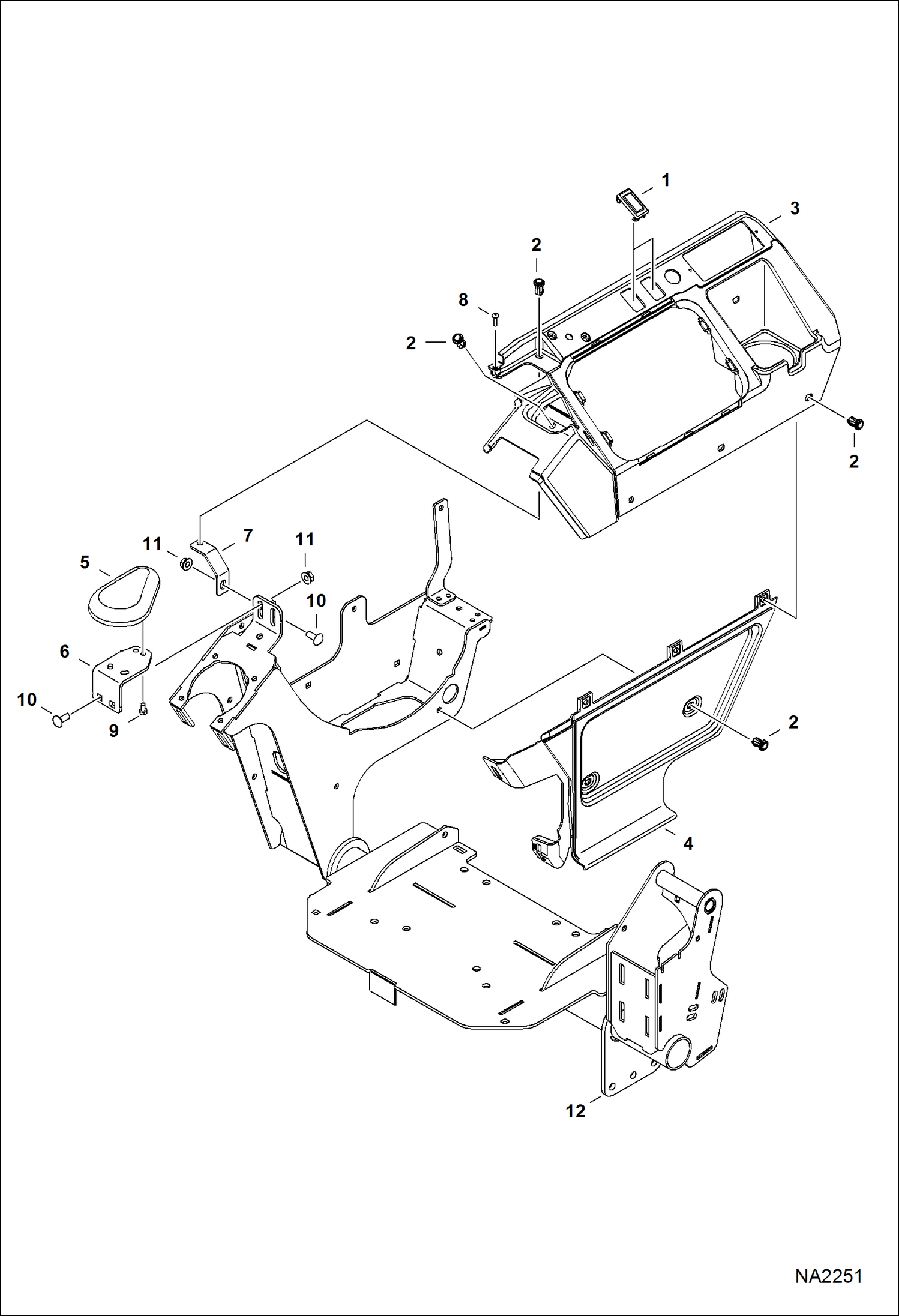 Схема запчастей Bobcat E32 - CONTROL CONSOLE (RH) (S/N A94H11001 - 16999, AC2N11001 - 14999) CONTROLS