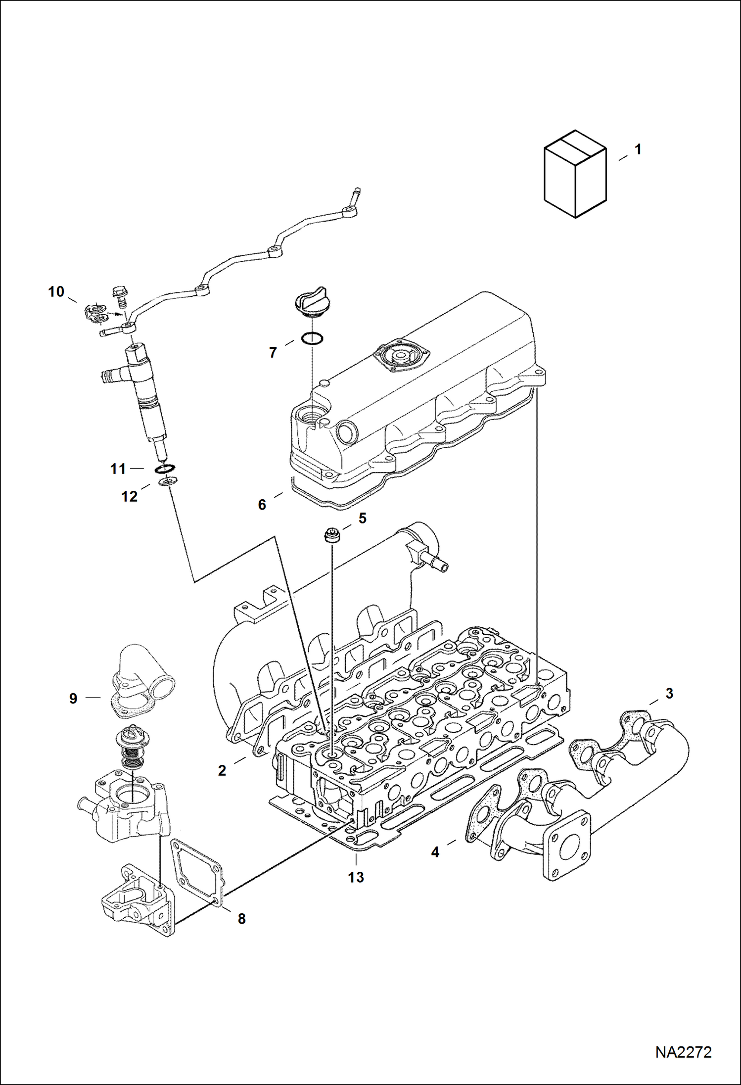 Схема запчастей Bobcat 331 - UPPER GASKET KIT POWER UNIT