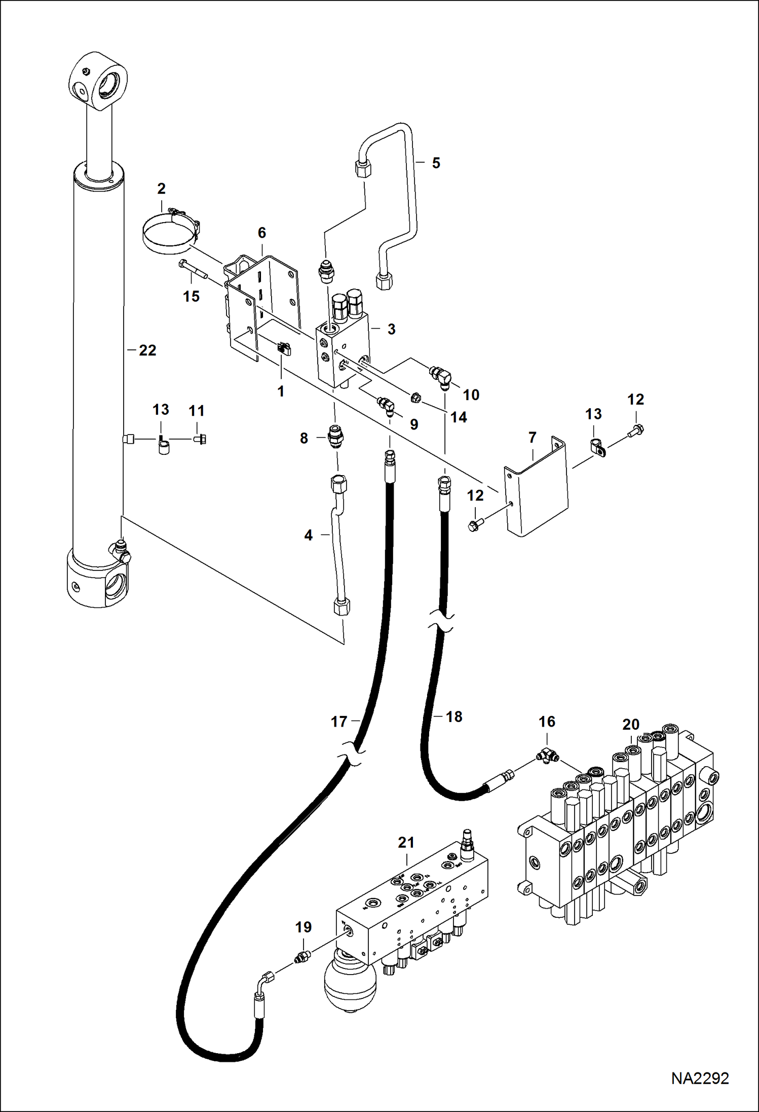 Схема запчастей Bobcat E32 - LOAD HOLD OPTION (Boom) (S/N AC2N11001 - 13083) ACCESSORIES & OPTIONS