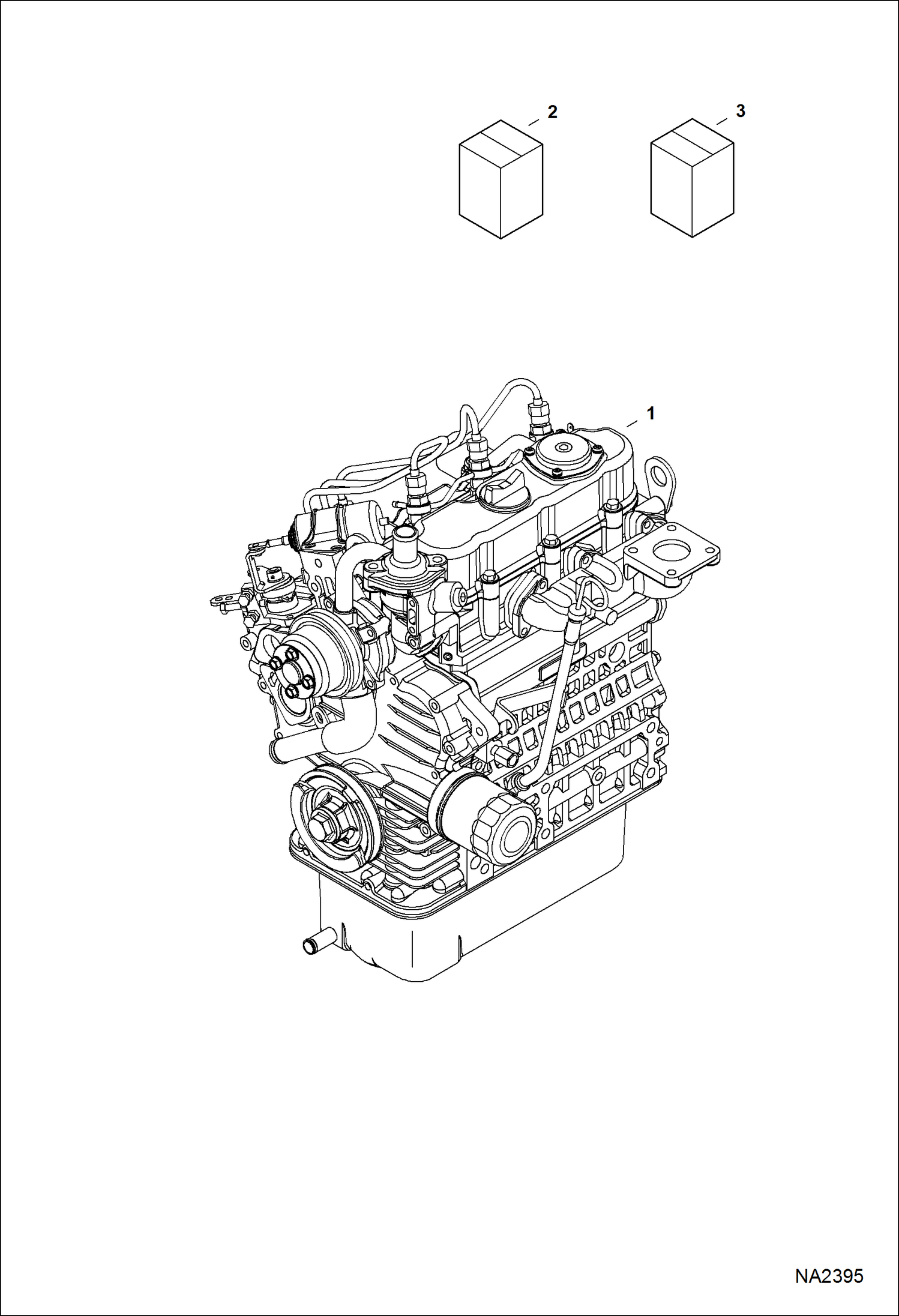 Схема запчастей Bobcat Mini Tracks Loaders - ENGINE & GASKET KITS (Kubota D902-E3B-BC-1)(Tier IV Replacement) REPLACEMENT ENGINE