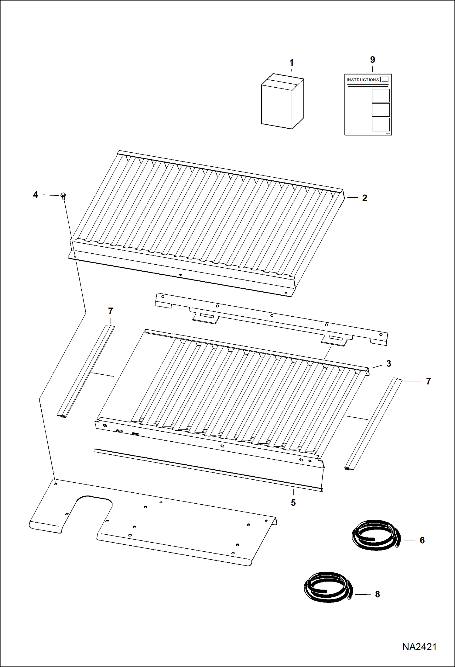 Схема запчастей Bobcat A-Series - COOLING SCREEN KIT ACCESSORIES & OPTIONS