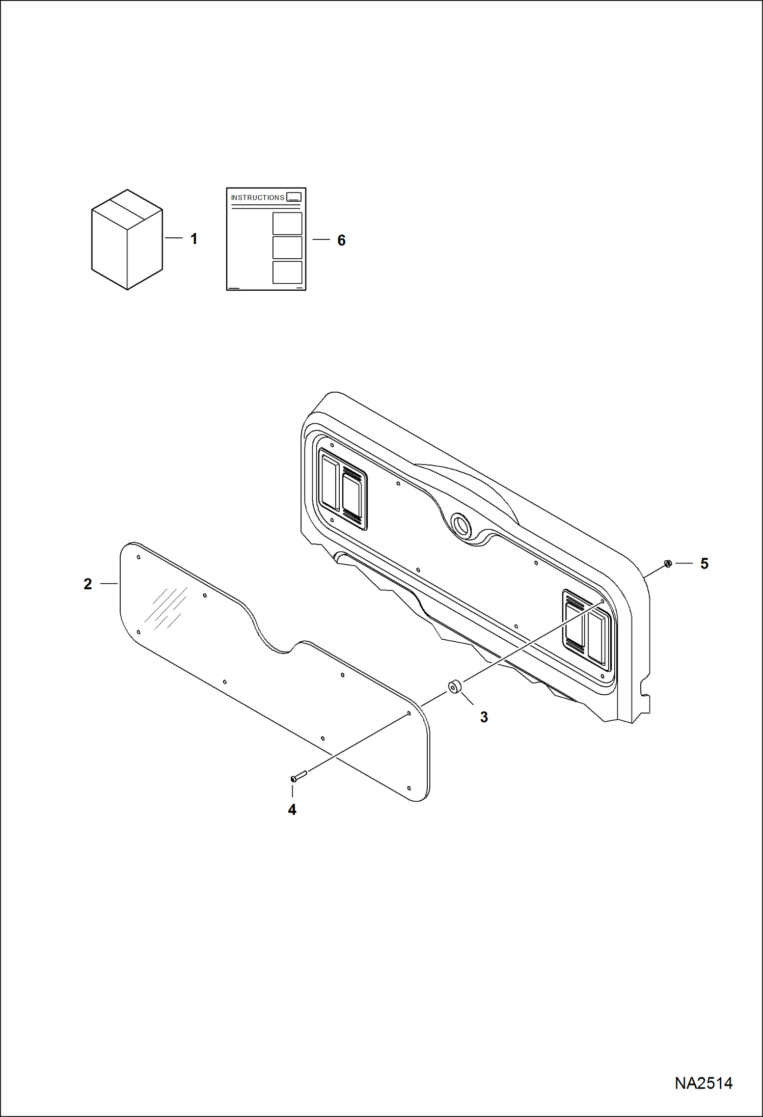 Схема запчастей Bobcat FORESTRY CUTTER - FORESTRY CUTTER (Light Guard Kit) (Rear) (M-Series) Loader