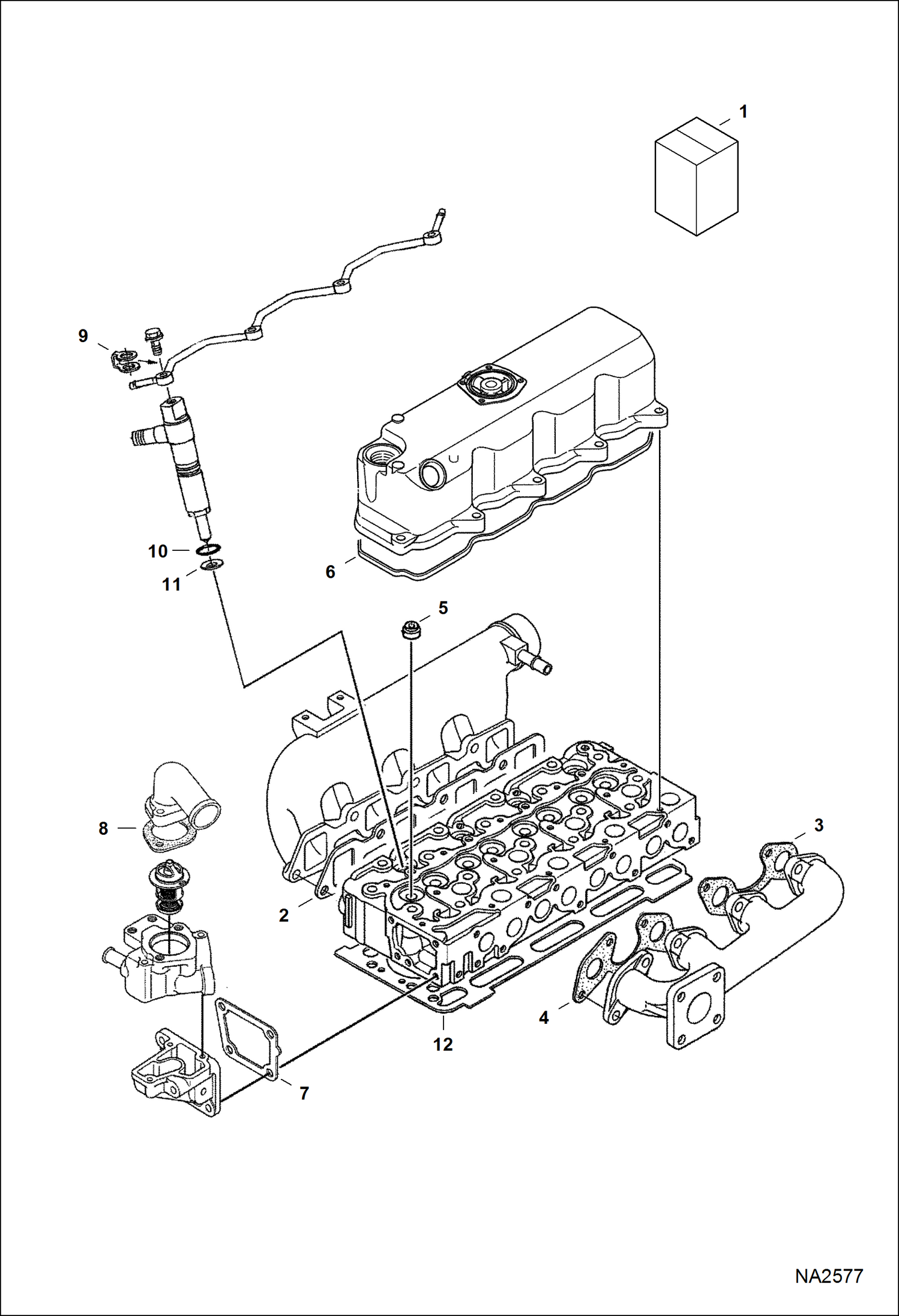 Схема запчастей Bobcat E42 - UPPER GASKET KIT POWER UNIT