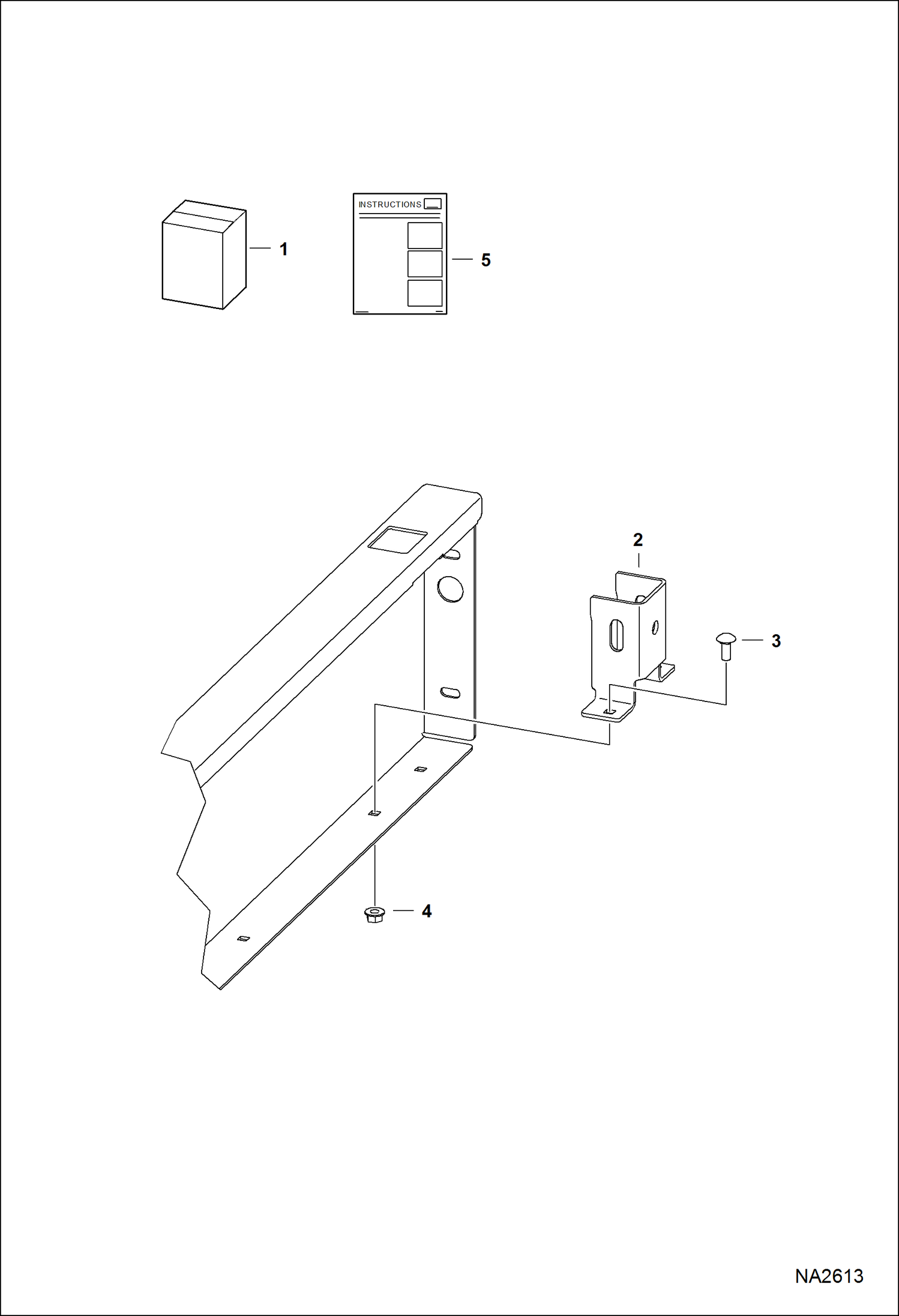 Схема запчастей Bobcat 5600 - BOX POCKET KIT ACCESSORIES & OPTIONS