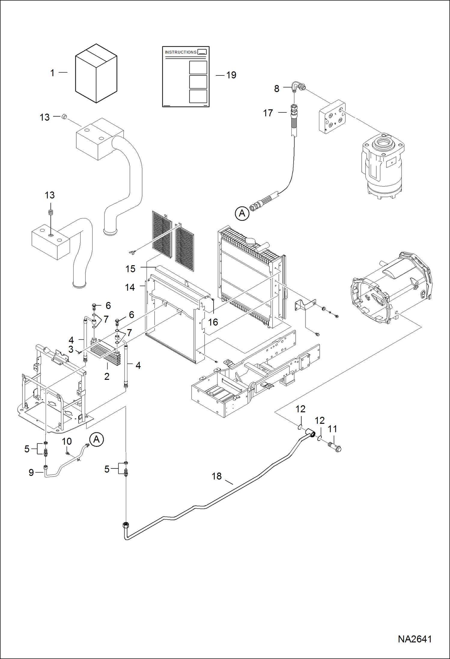Схема запчастей Bobcat CT335 - OIL COOLER KIT ACCESSORIES & OPTIONS