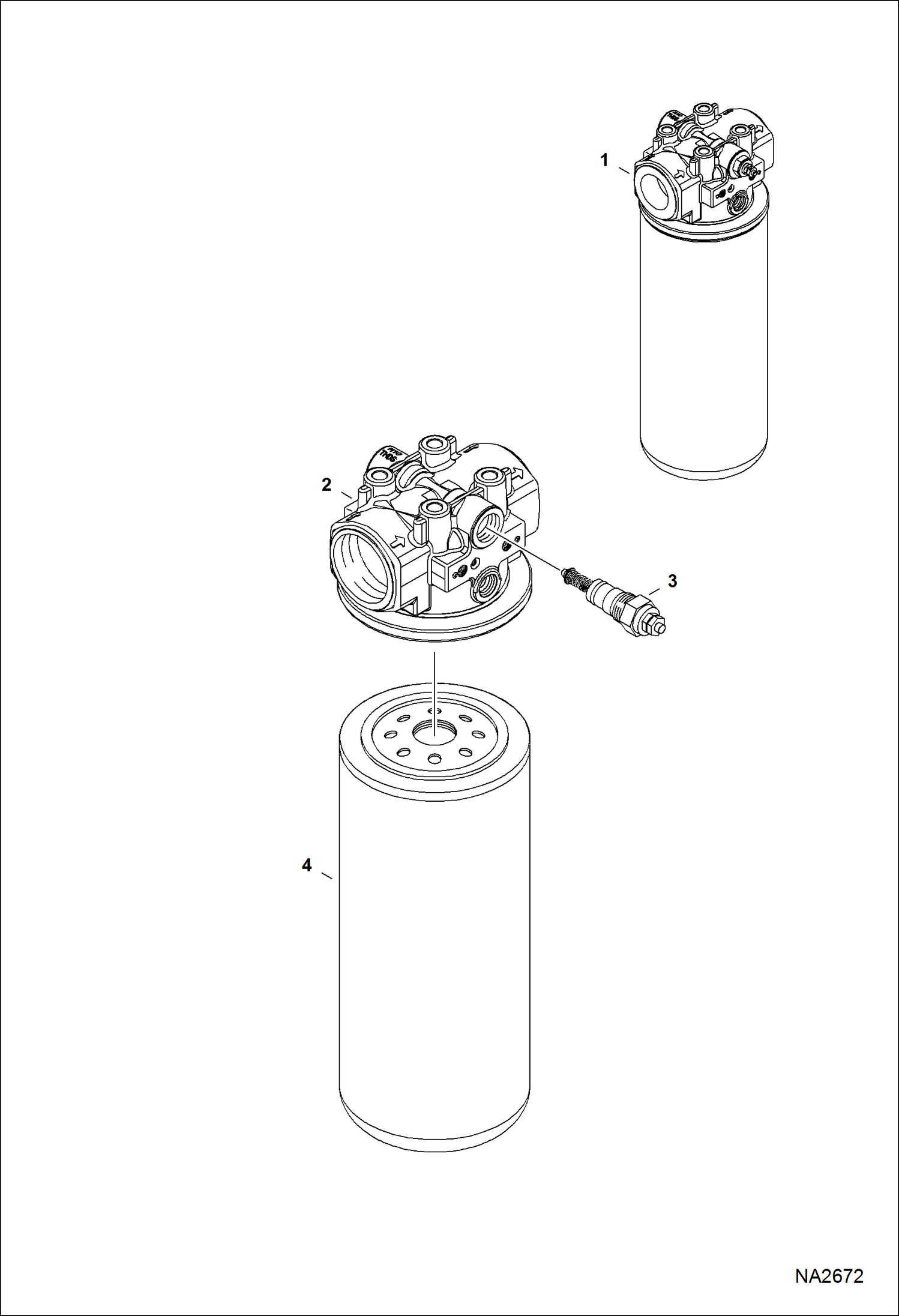 Схема запчастей Bobcat E50 - HYDRAULIC OIL FILTER HYDRAULIC SYSTEM