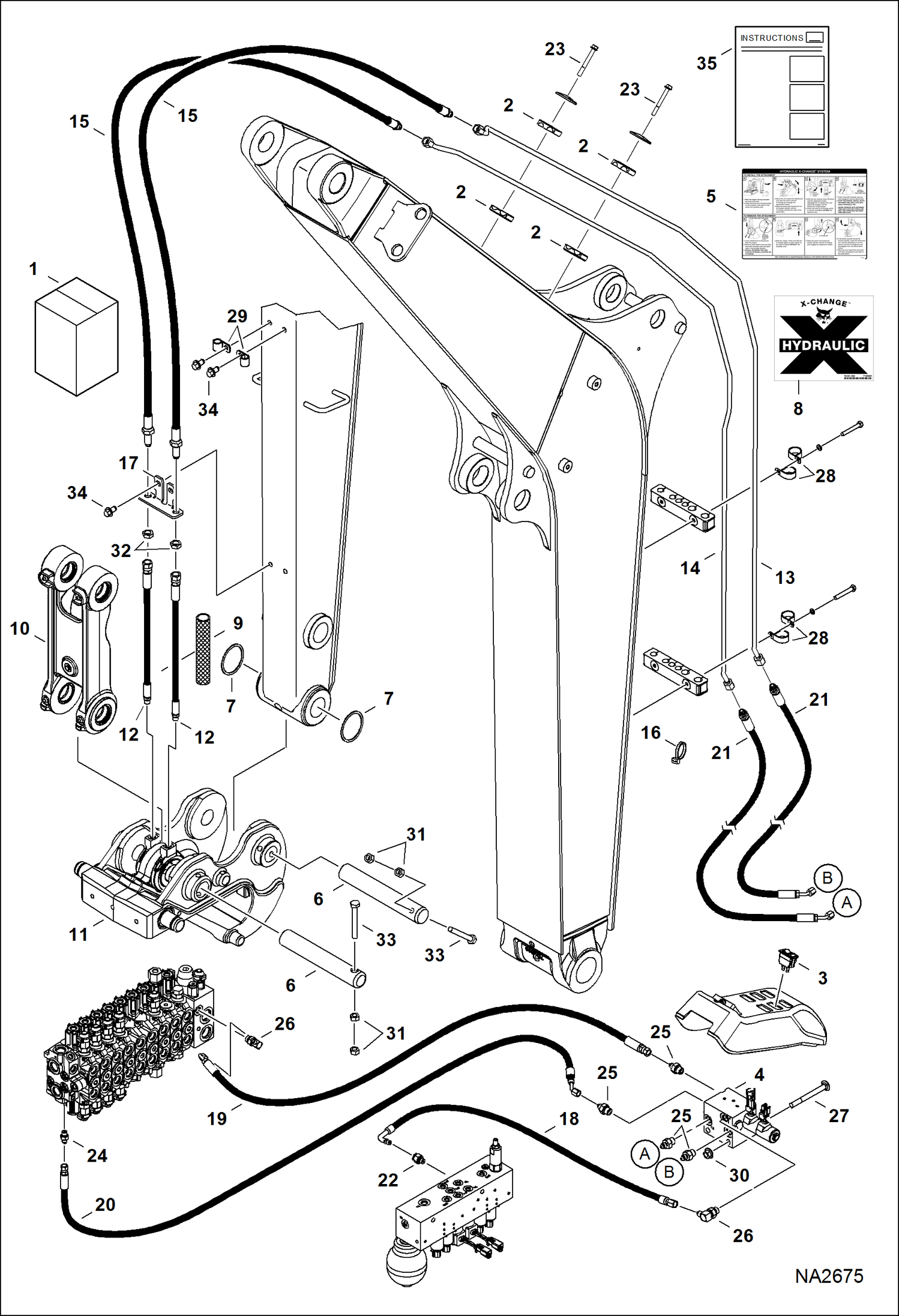 Схема запчастей Bobcat E50 - X-CHANGE (Hydraulic) (Kit) ACCESSORIES & OPTIONS