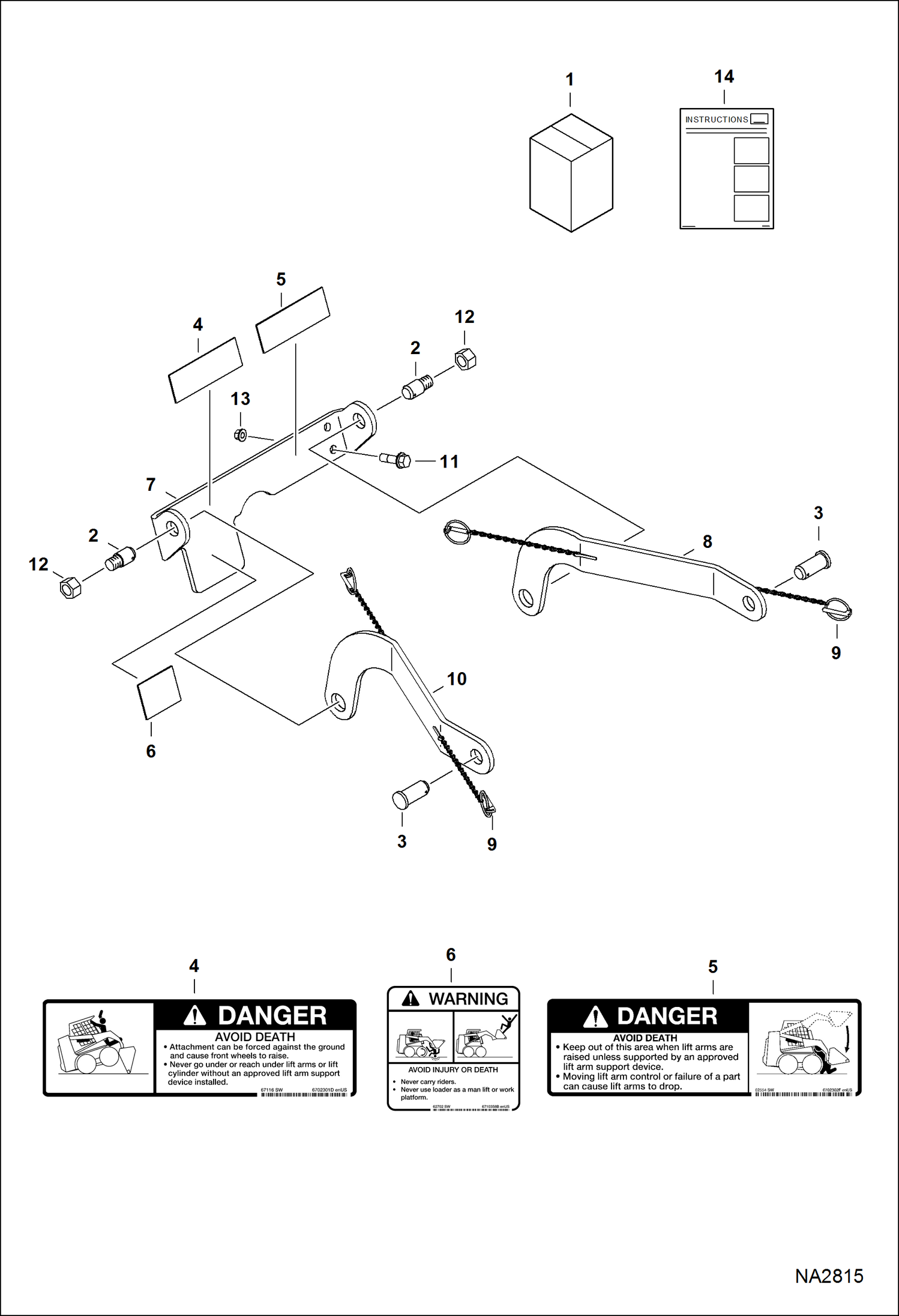 Схема запчастей Bobcat BACKHOE - BACKHOE (Backhoe Mounting Kit) (506) 406/506 BACKHOE