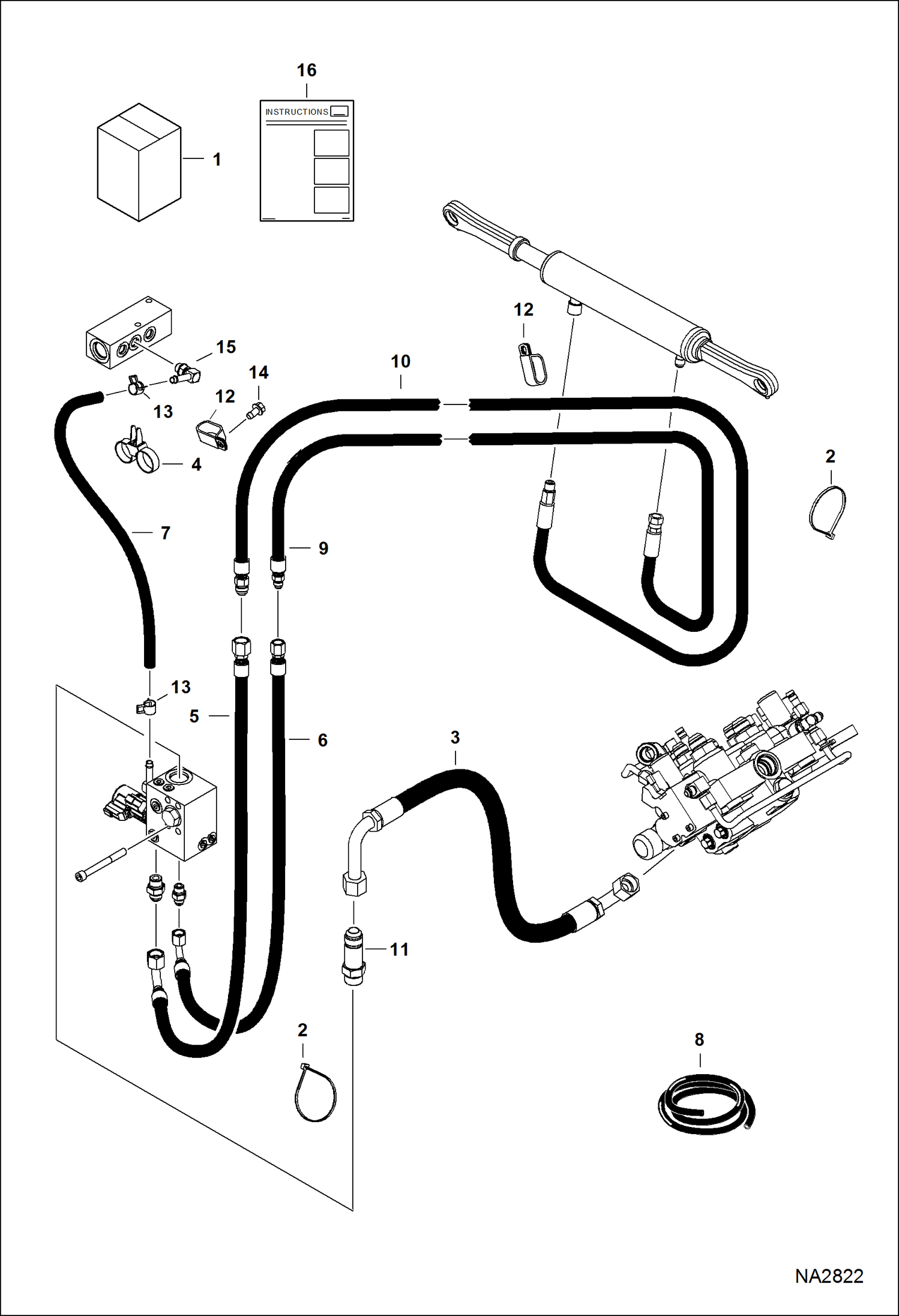 Схема запчастей Bobcat S-Series - POWER BOB-TACH (Plumbing Kit) ACCESSORIES & OPTIONS