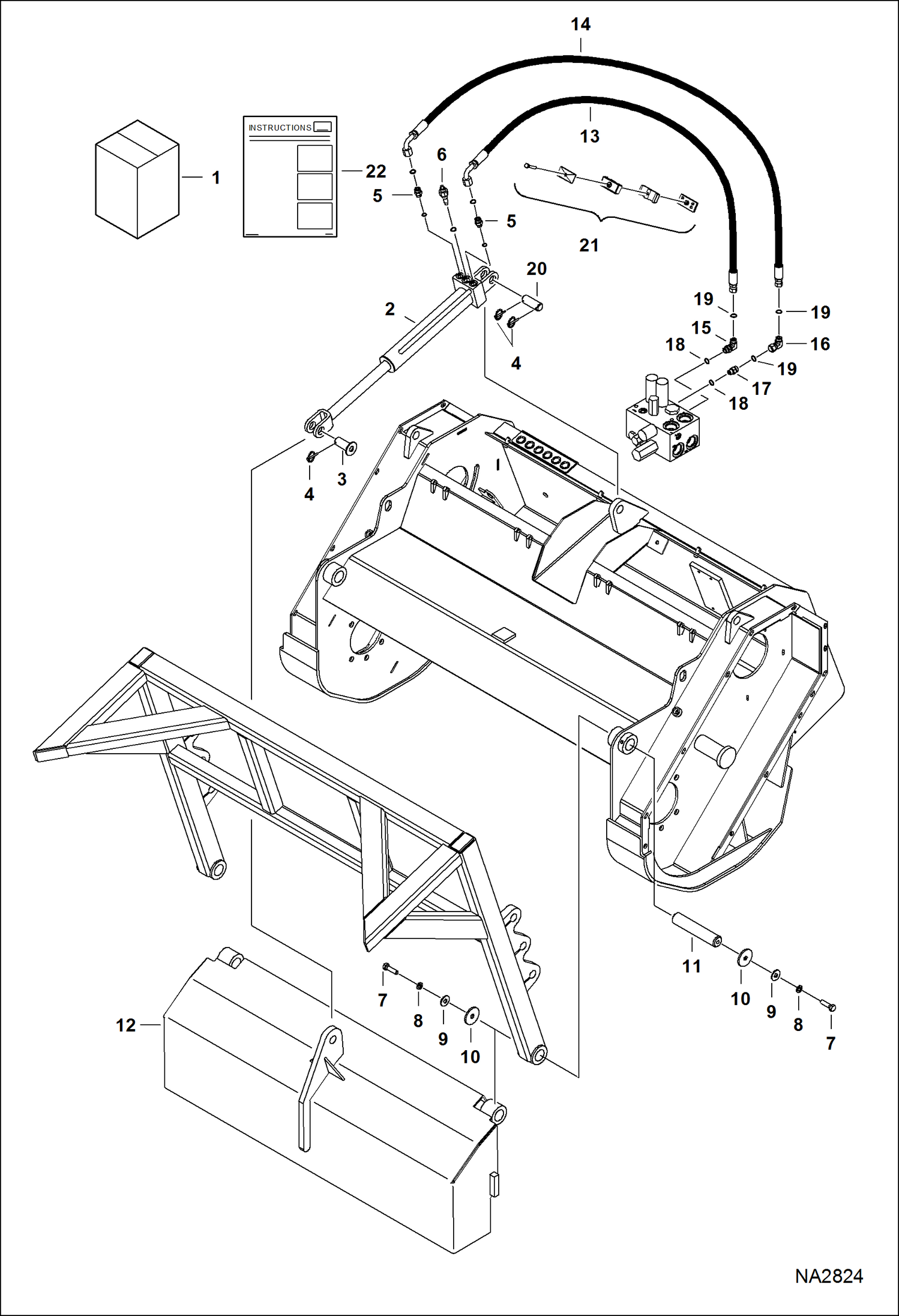 Схема запчастей Bobcat FORESTRY CUTTER - FORESTRY CUTTER (Front Gate Kit) (FRC50 ANR6) (FRC50 ATSY) (FRC60 ANR5) (FRC60 ATV1) Loader