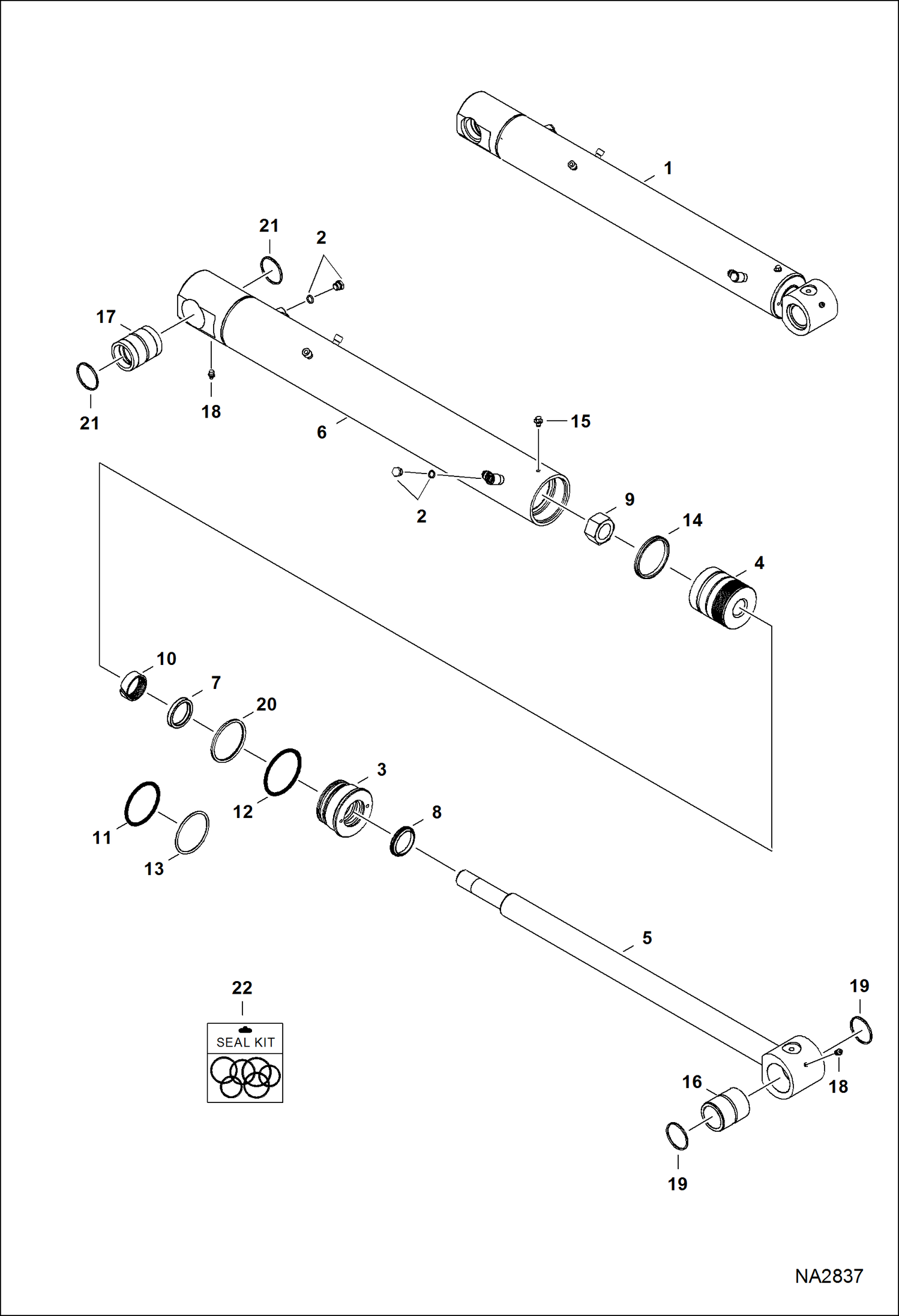 Схема запчастей Bobcat E42 - BOOM CYLINDER HYDRAULIC SYSTEM