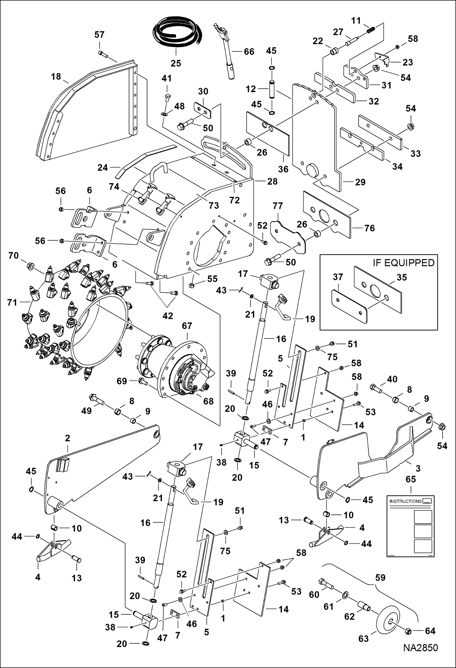 Схема запчастей Bobcat PLANERS - PLANER (Housing Group) (Standard Flow Planer) (14 AKS3) Loader