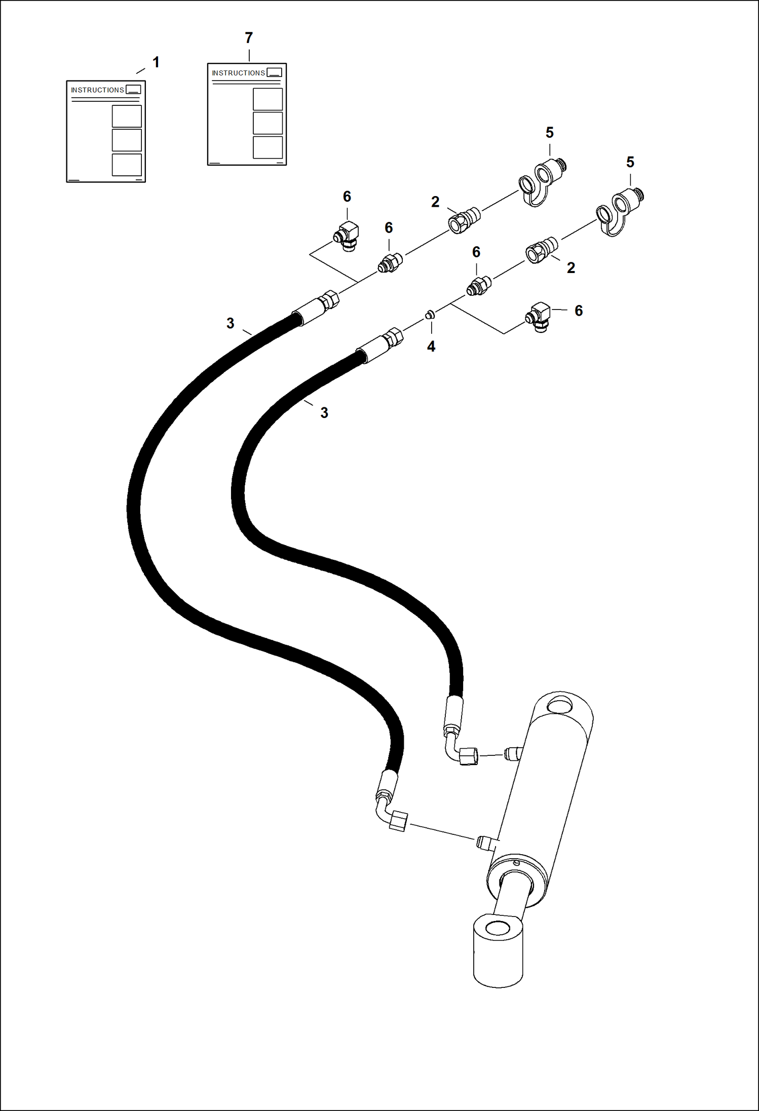 Схема запчастей Bobcat SNOW BLADE - SNOW BLADE (Hose Kit) (54 APN9) (69 ANK2) (84 APNA) Компактные тракторы