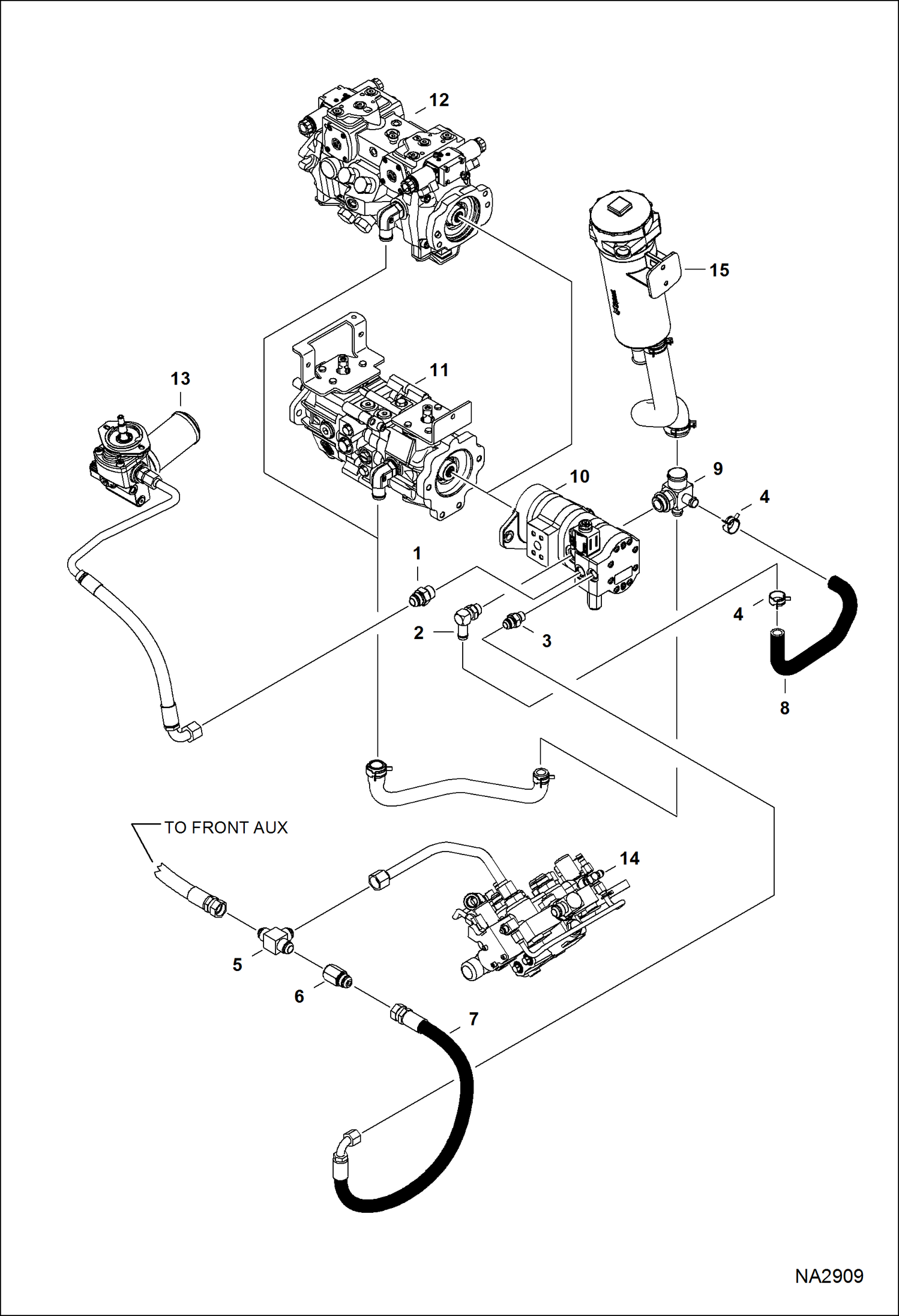 Схема запчастей Bobcat S-Series - HIGH FLOW HYDRAULICS HIGH FLOW HYDRAULICS