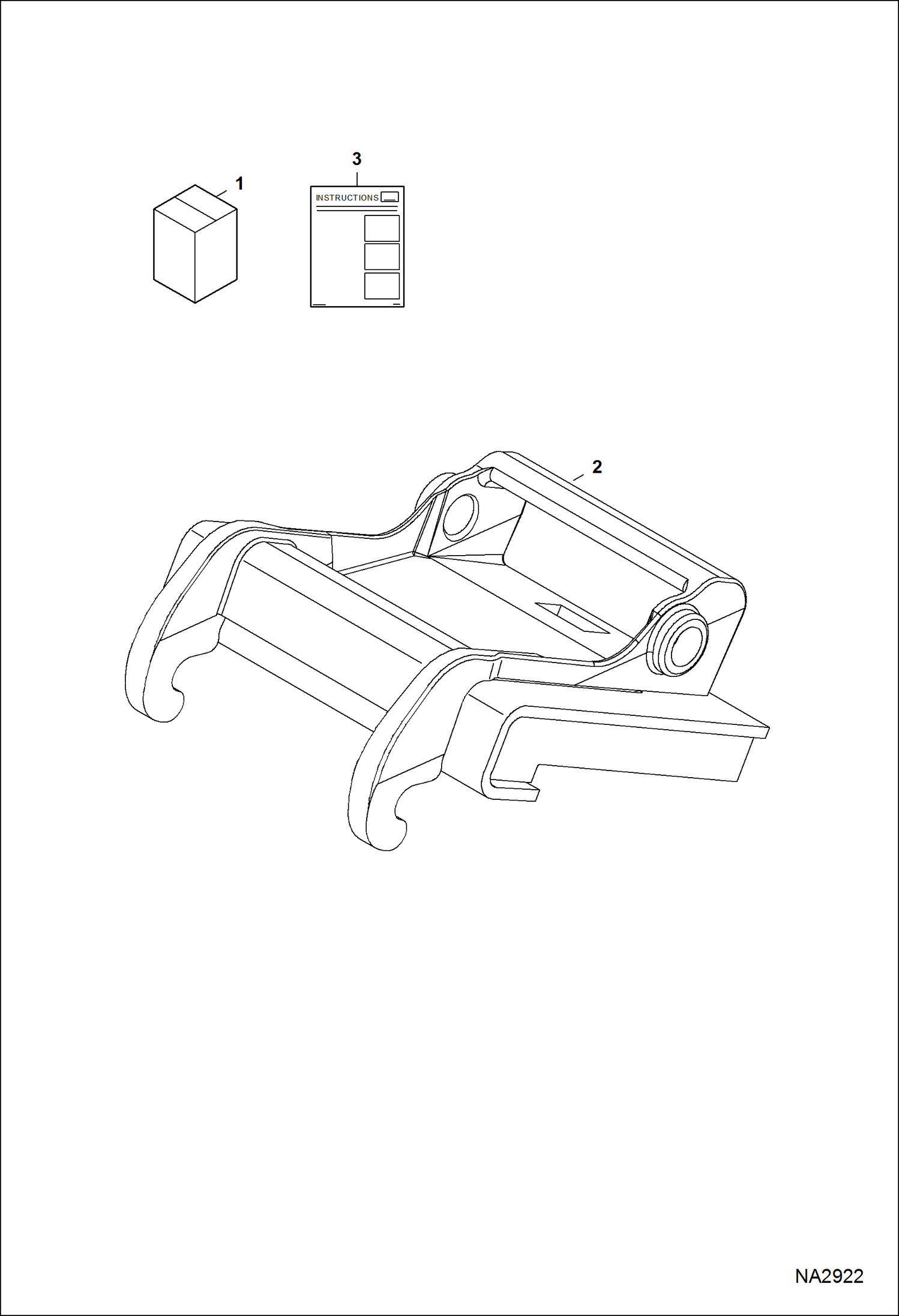 Схема запчастей Bobcat 335 - X-CHANGE MOUNT KIT (Weld-On) ACCESSORIES & OPTIONS