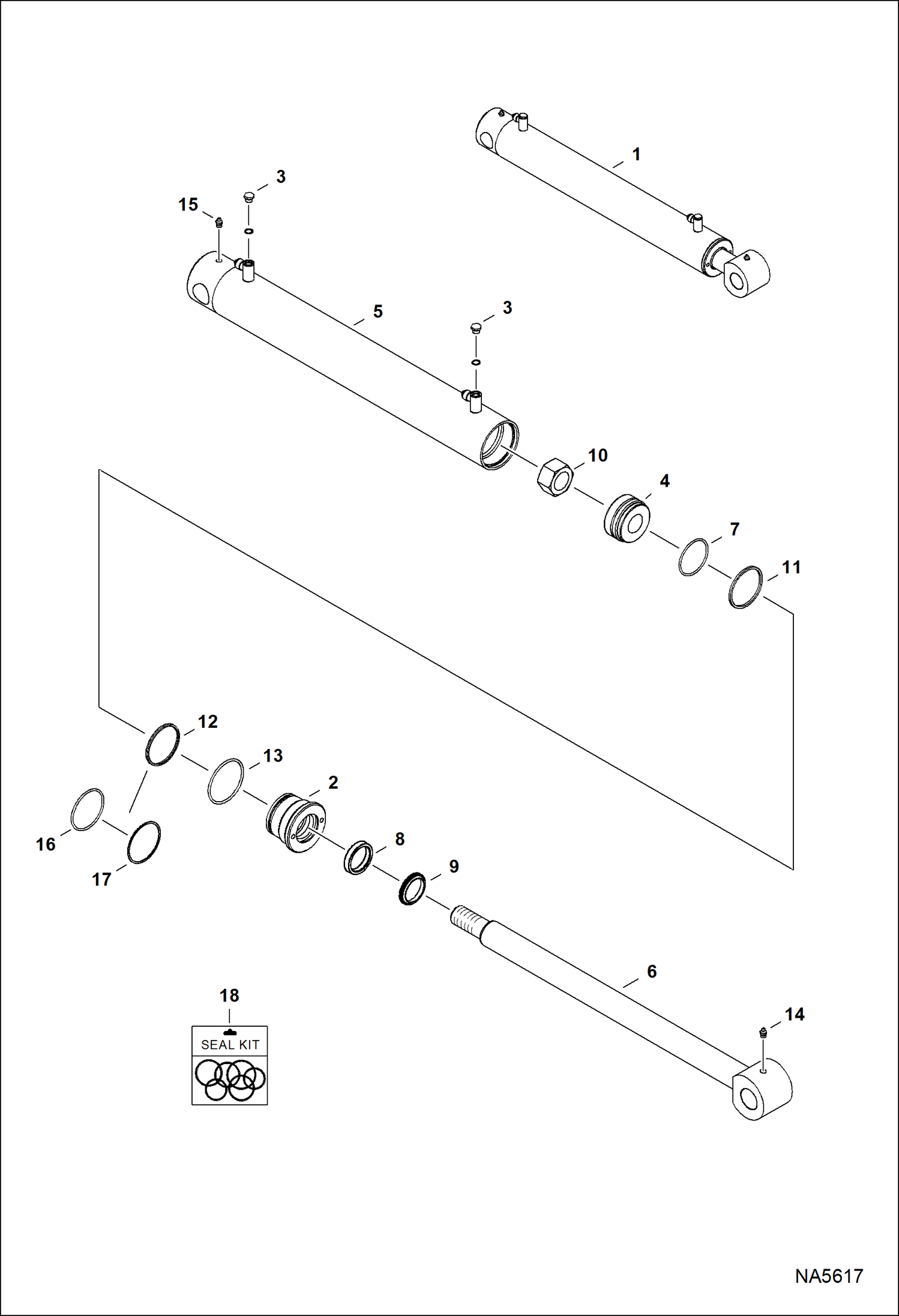 Схема запчастей Bobcat E55 - ANGLE BLADE CYLINDER HYDRAULIC SYSTEM