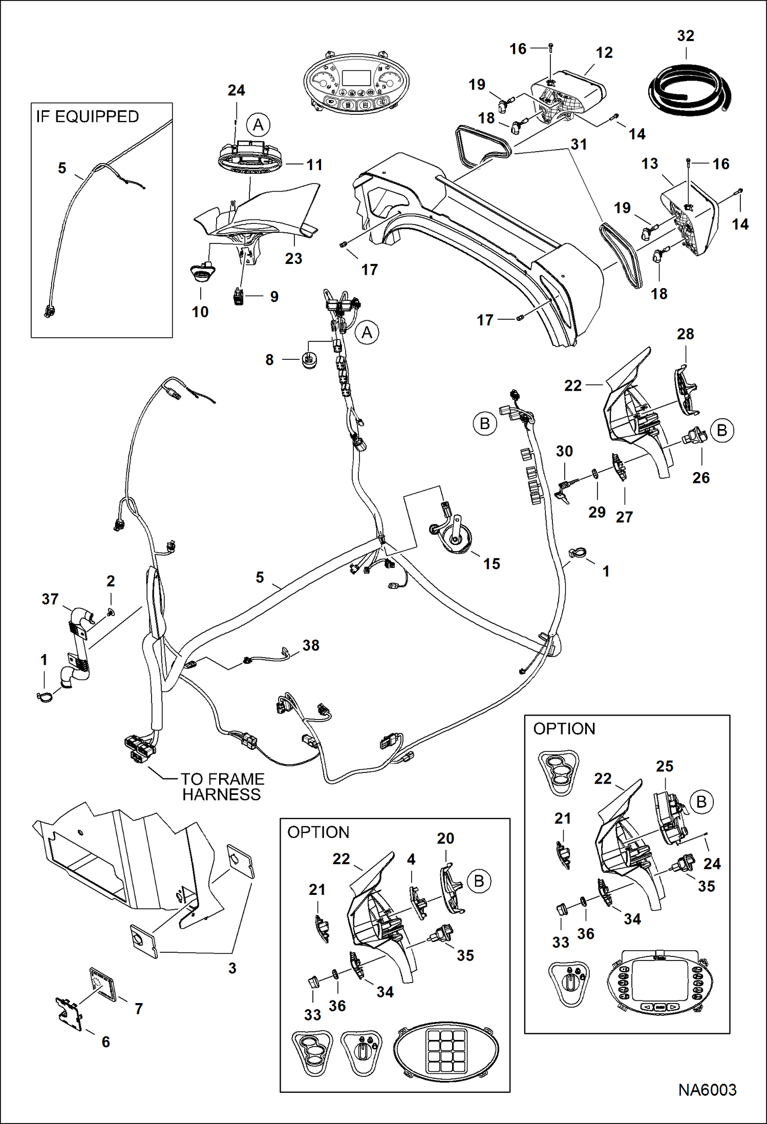 Схема запчастей Bobcat S-Series - CAB ELECTRICAL CIRCUITRY ELECTRICAL SYSTEM