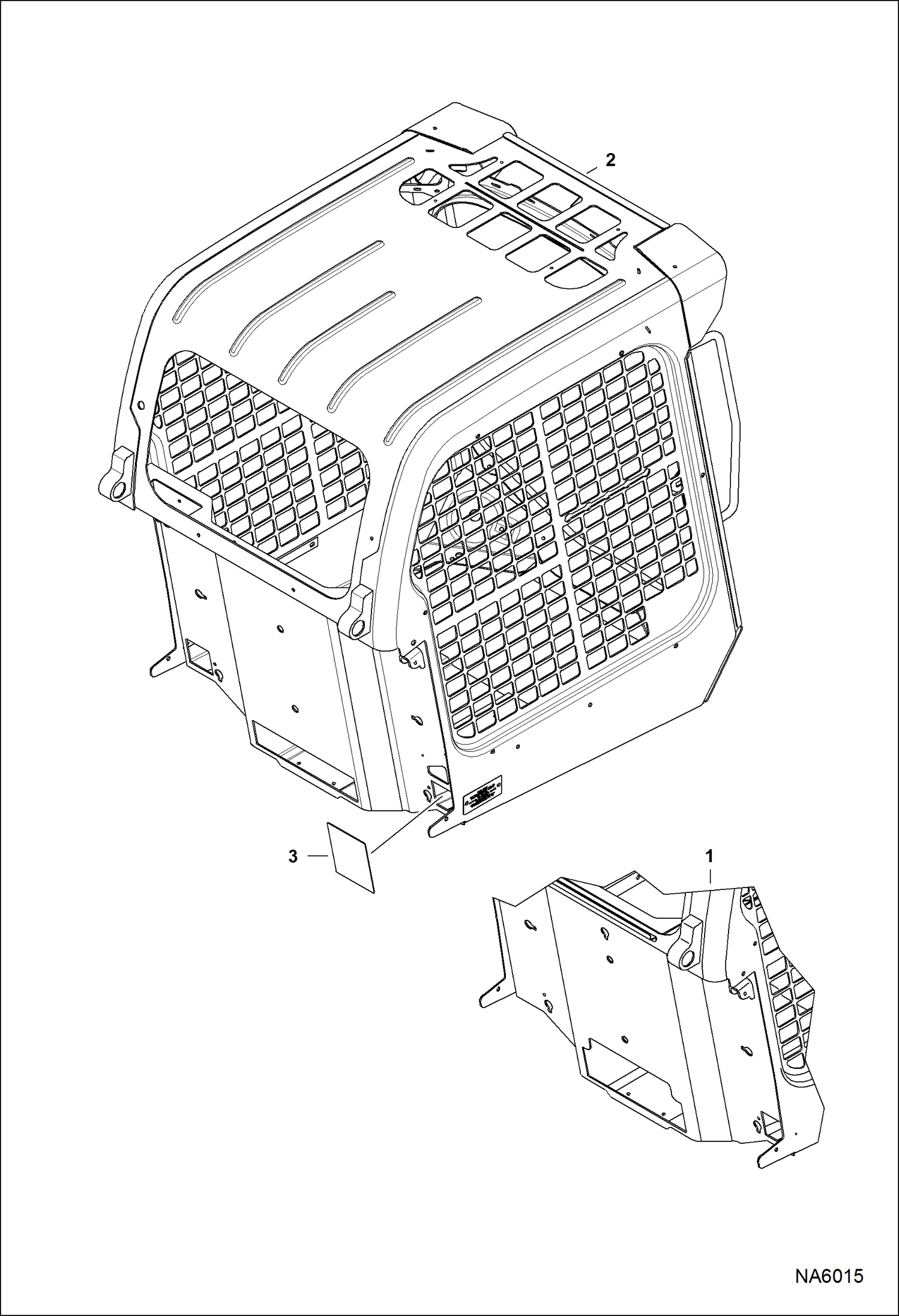 Схема запчастей Bobcat T-Series - OPERATORS CAB (Cab Replacement) MAIN FRAME
