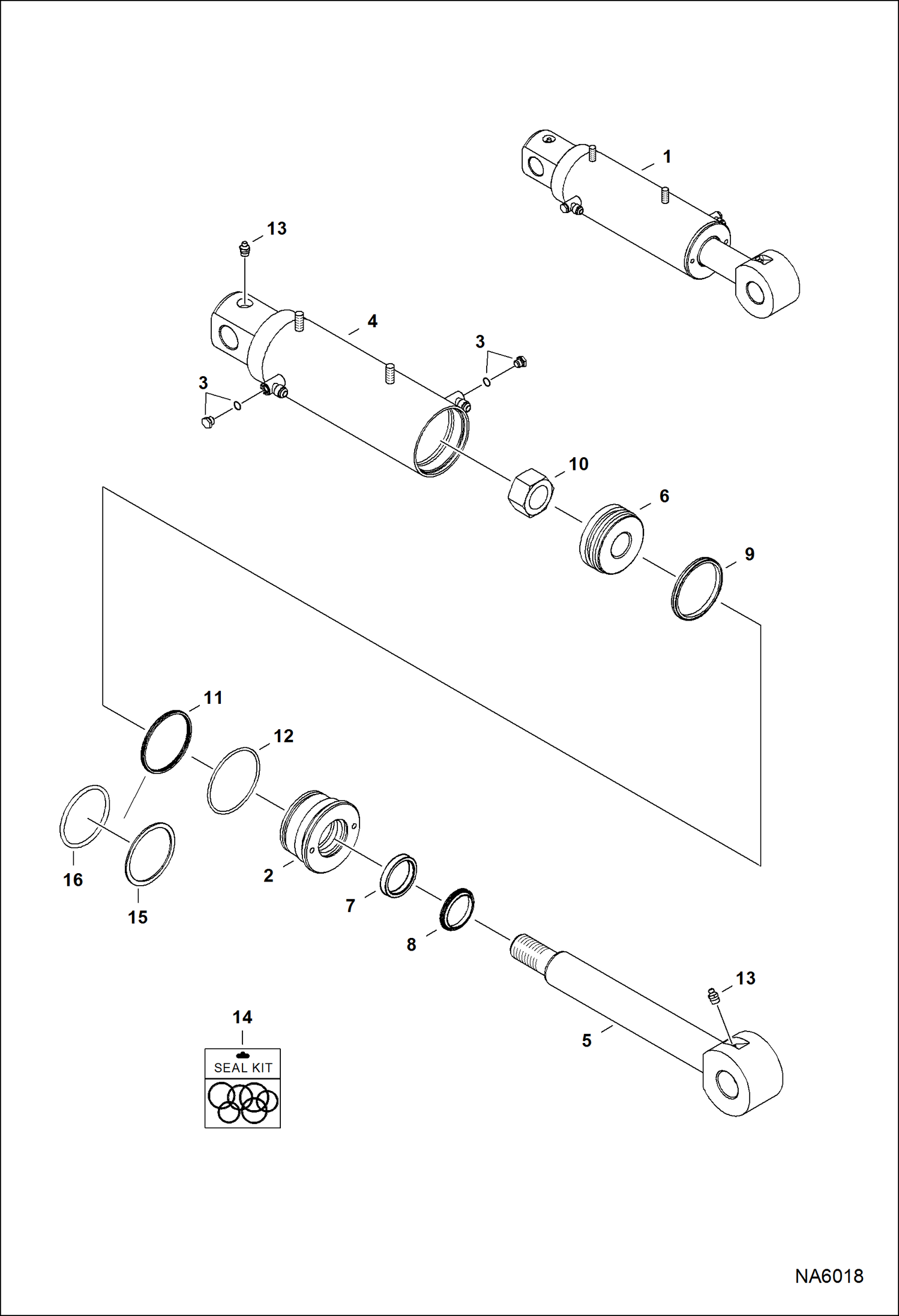 Схема запчастей Bobcat E25 - BLADE CYLINDER HYDRAULIC SYSTEM
