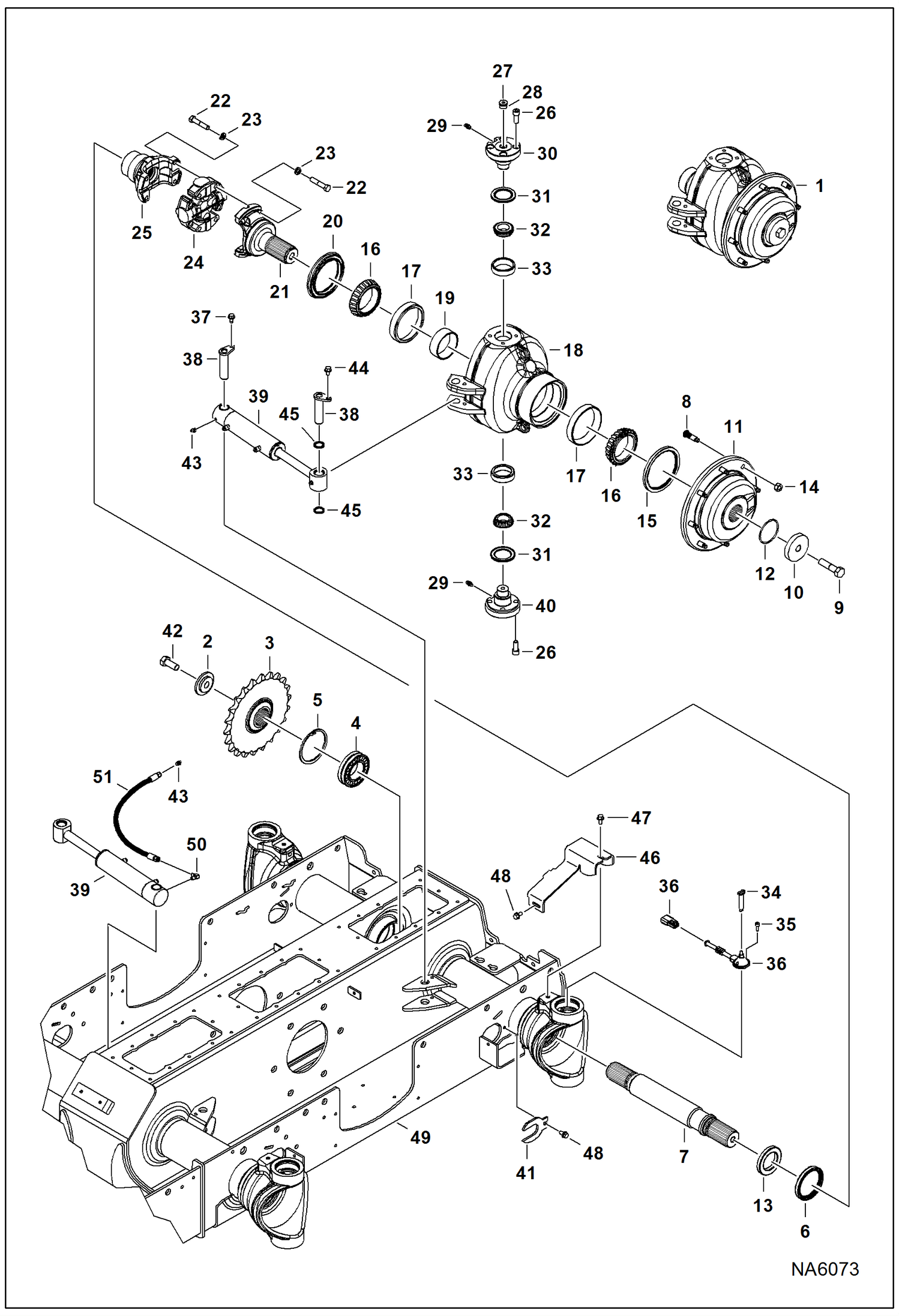 Схема запчастей Bobcat A-Series - AXLE DRIVE TRAIN