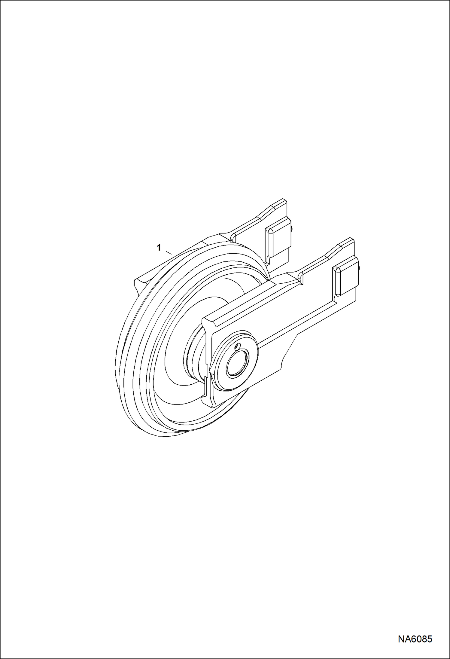 Схема запчастей Bobcat 325 - FRONT IDLER (W/O Holes In Idler) UNDERCARRIAGE