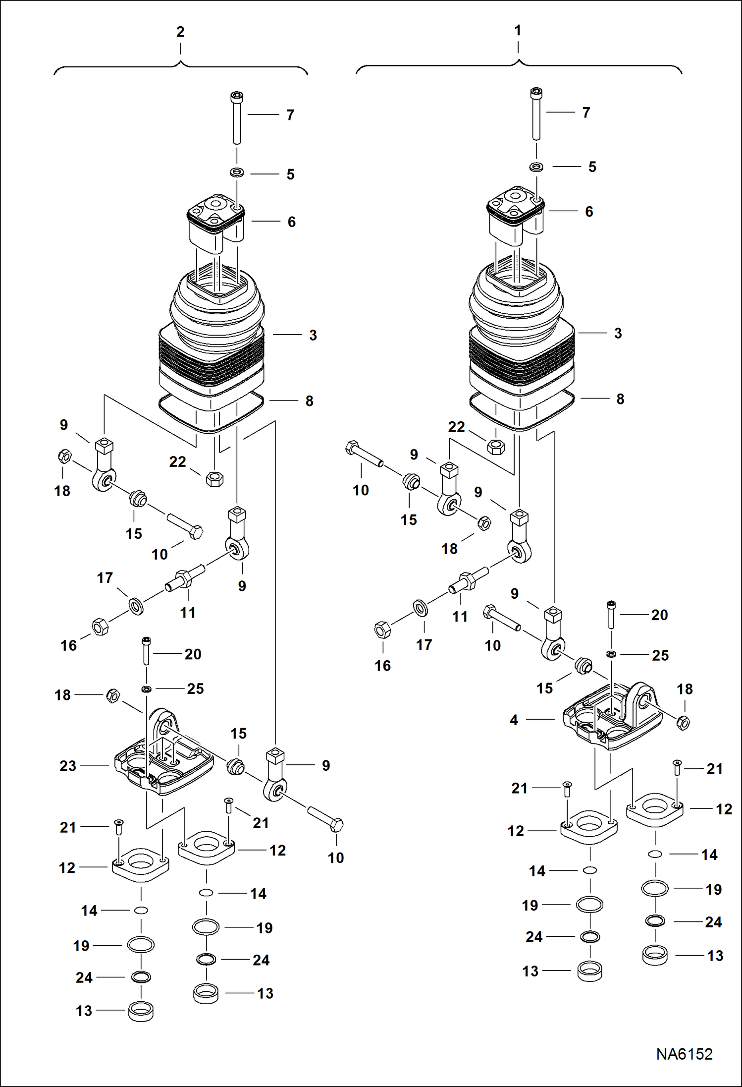 Схема запчастей Bobcat BACKHOE - BACKHOE (Control Valve) (Joysticks) (607 A5CW) 607 BACKHOE