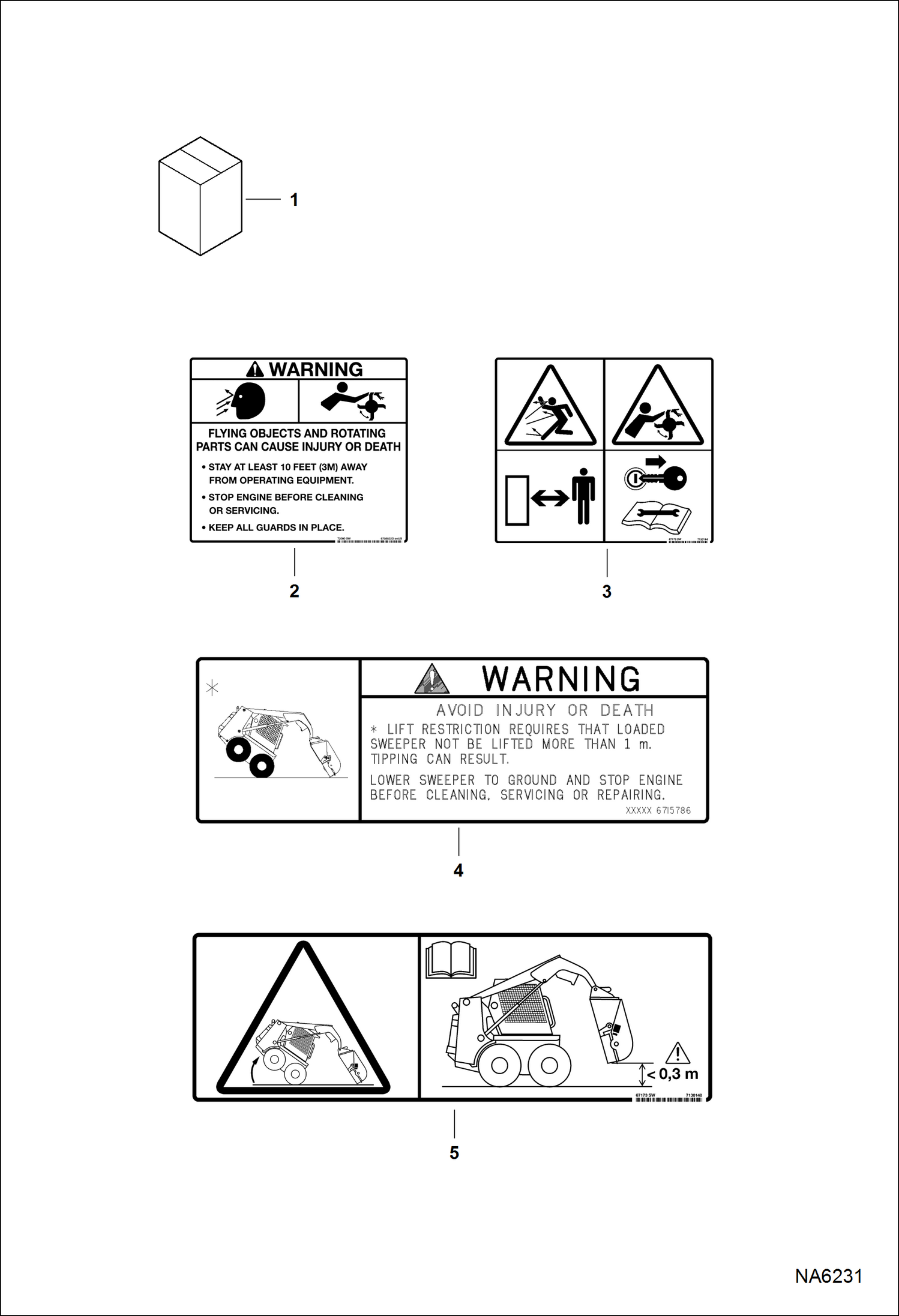 Схема запчастей Bobcat SWEEPER - SWEEPER (Decals) (No-Text) (36 A7P2) (44 A7NW) (48 A9T6) (54 A7NU) Loader