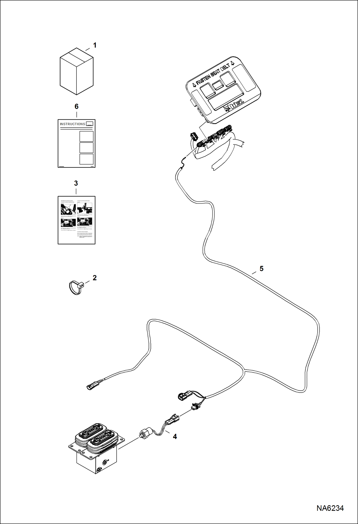 Схема запчастей Bobcat E42 - AUTO-SHIFT KIT (S/N AG3411001 - 11999) ACCESSORIES & OPTIONS