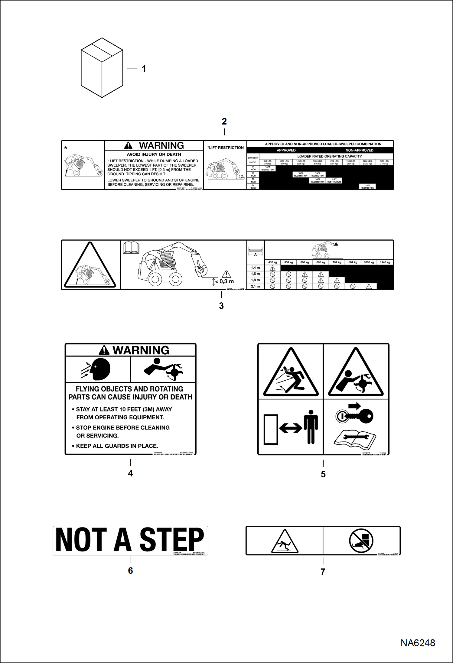 Схема запчастей Bobcat SWEEPER - SWEEPER (Decals) (No-Text) Loader