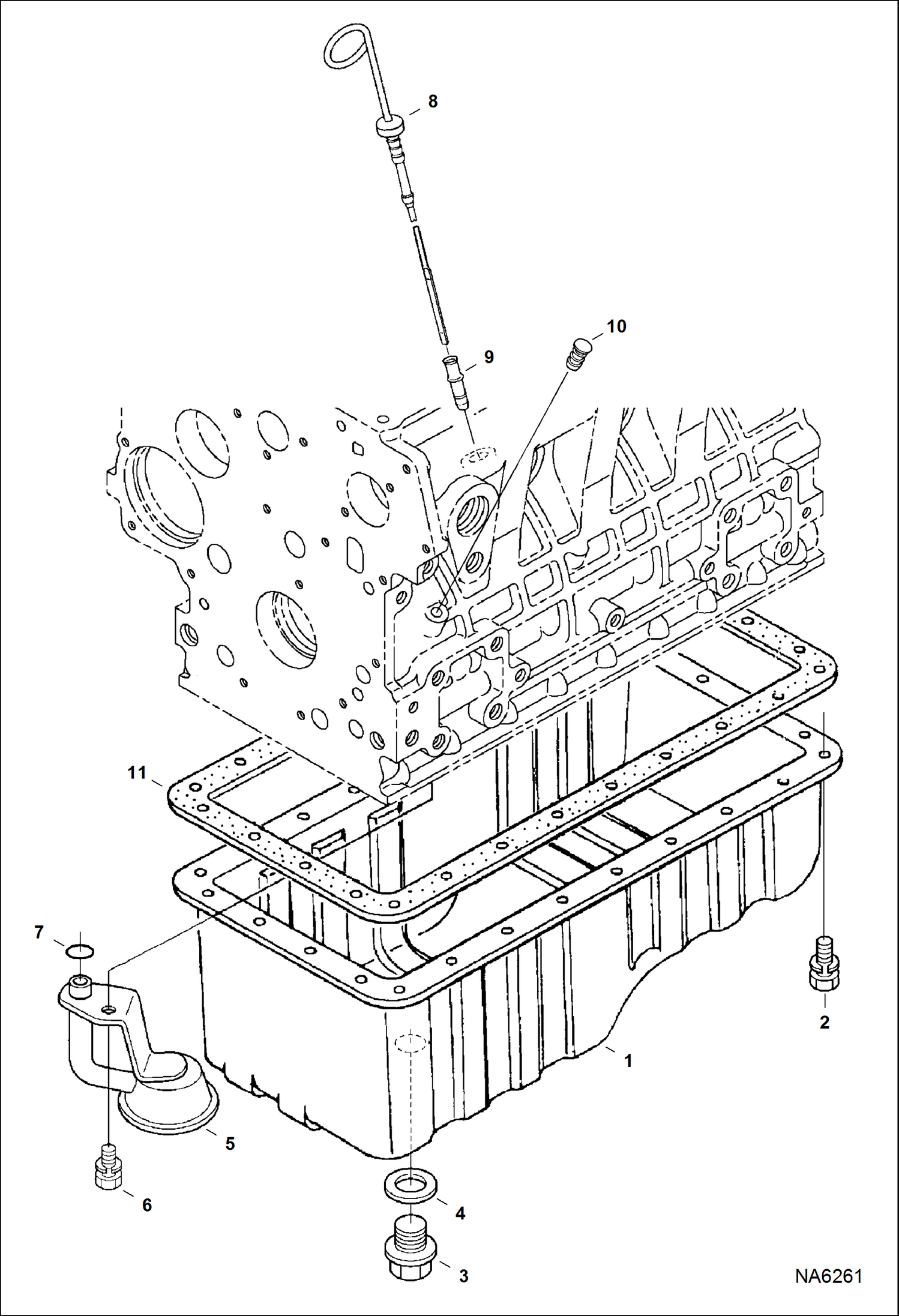 Схема запчастей Bobcat E26 - OIL PAN POWER UNIT