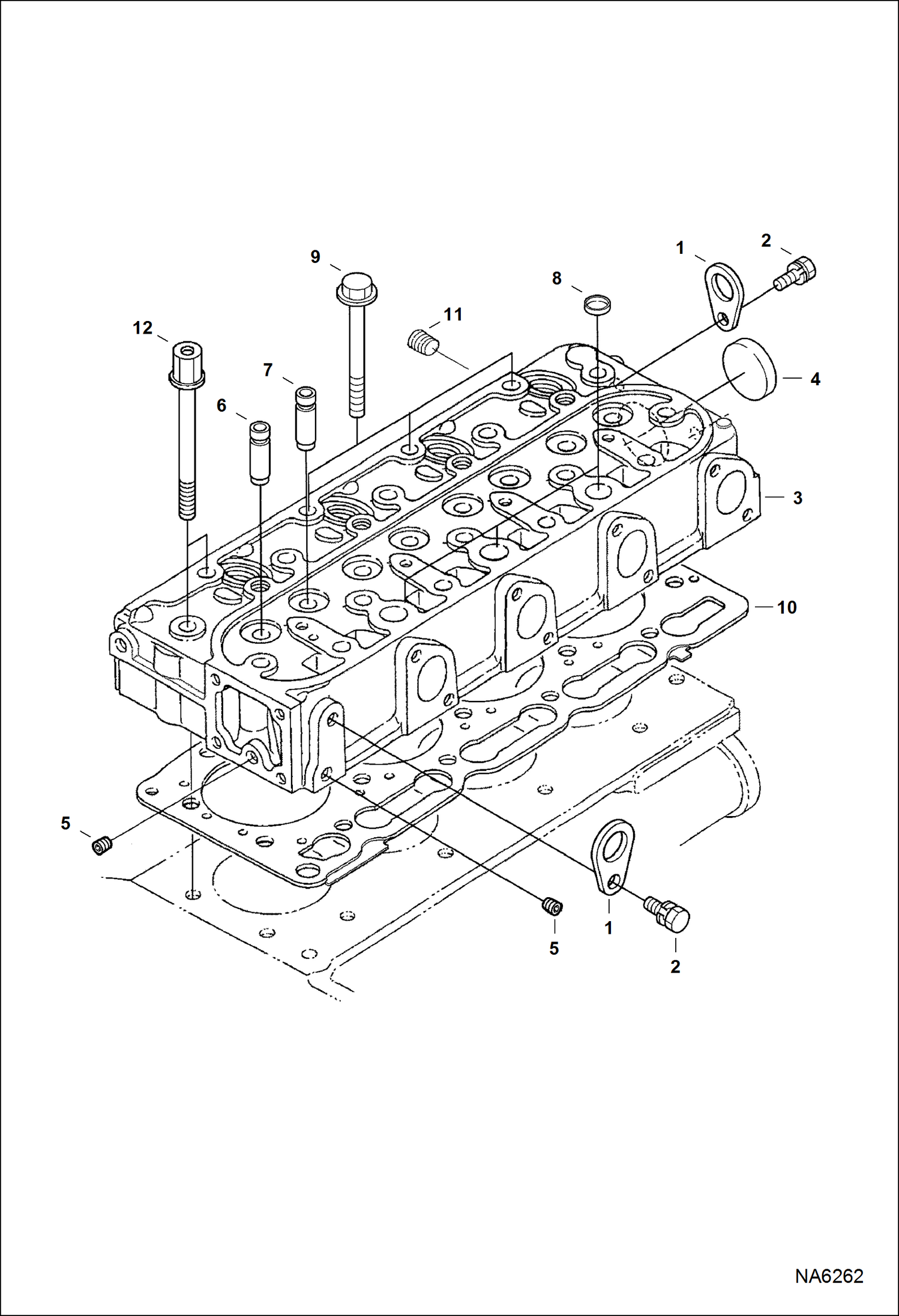 Схема запчастей Bobcat E26 - CYLINDER HEAD POWER UNIT