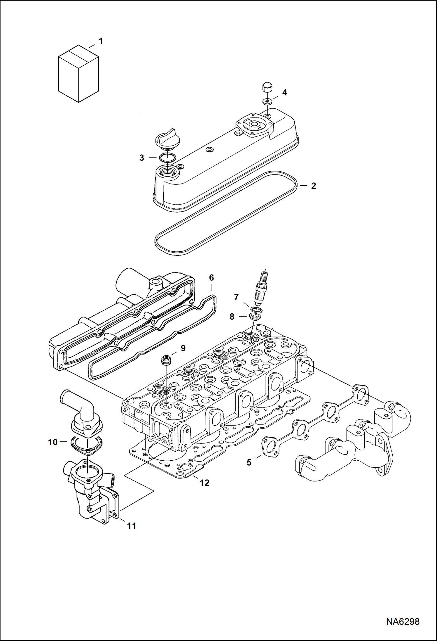 Схема запчастей Bobcat E26 - UPPER GASKET KIT POWER UNIT