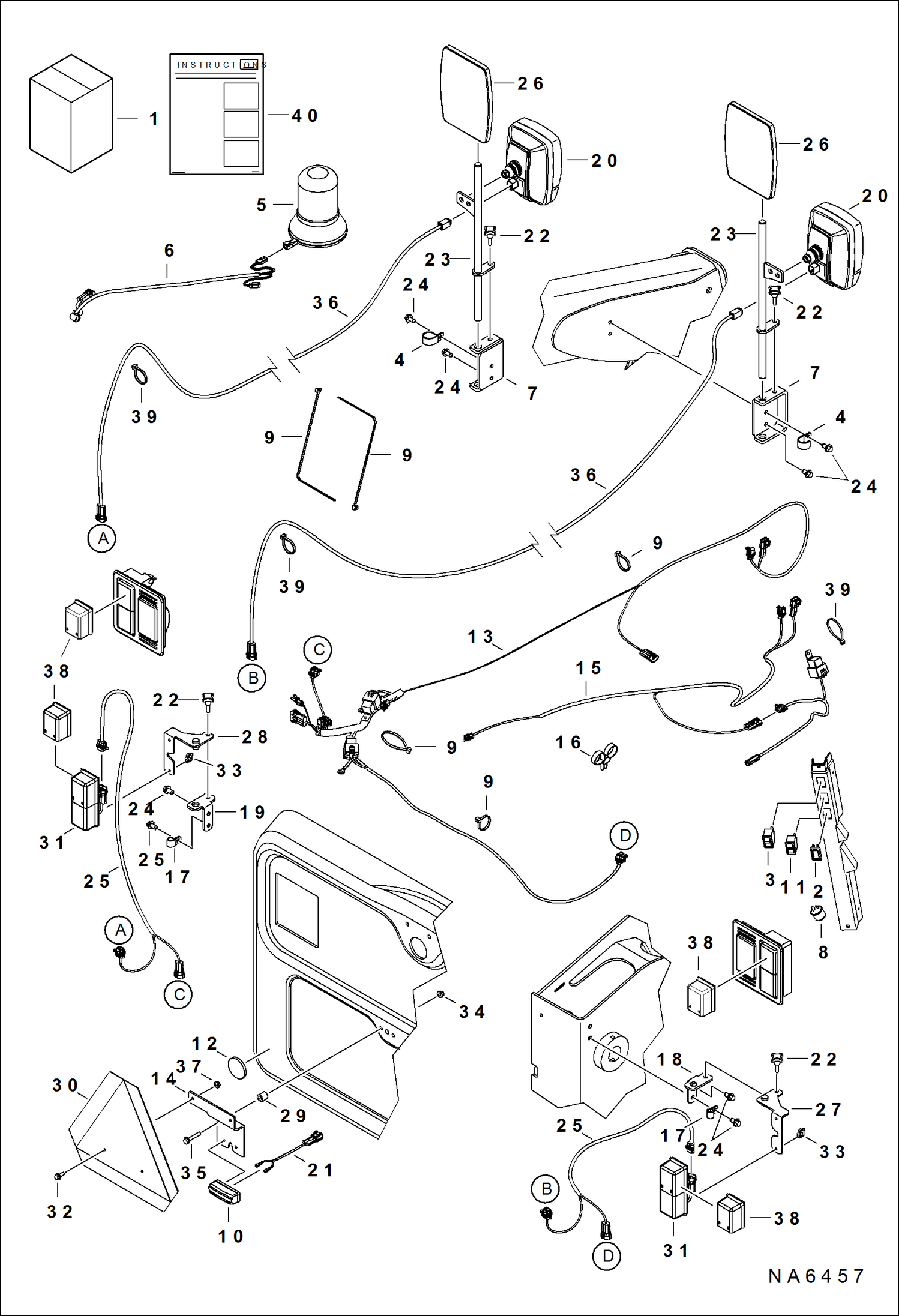 Схема запчастей Bobcat S-Series - EUROPEAN ACCESSORIES (Road Kit) ACCESSORIES & OPTIONS