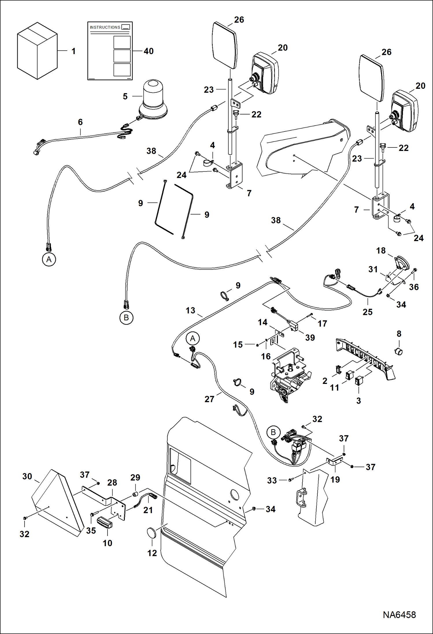 Схема запчастей Bobcat S-Series - EUROPEAN ACCESSORIES (Road Kit) ACCESSORIES & OPTIONS