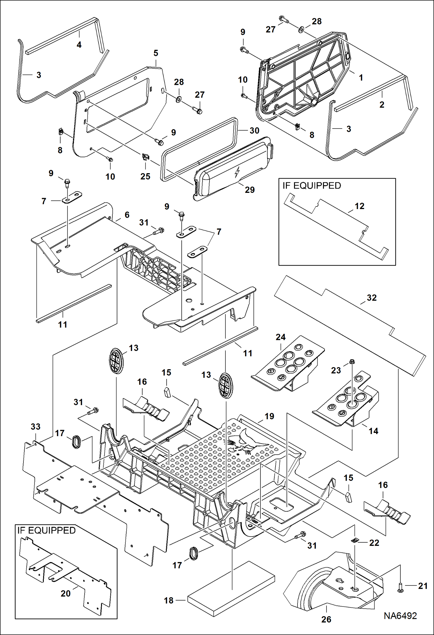 Схема запчастей Bobcat A-Series - PANELS (Floor Pan) MAIN FRAME