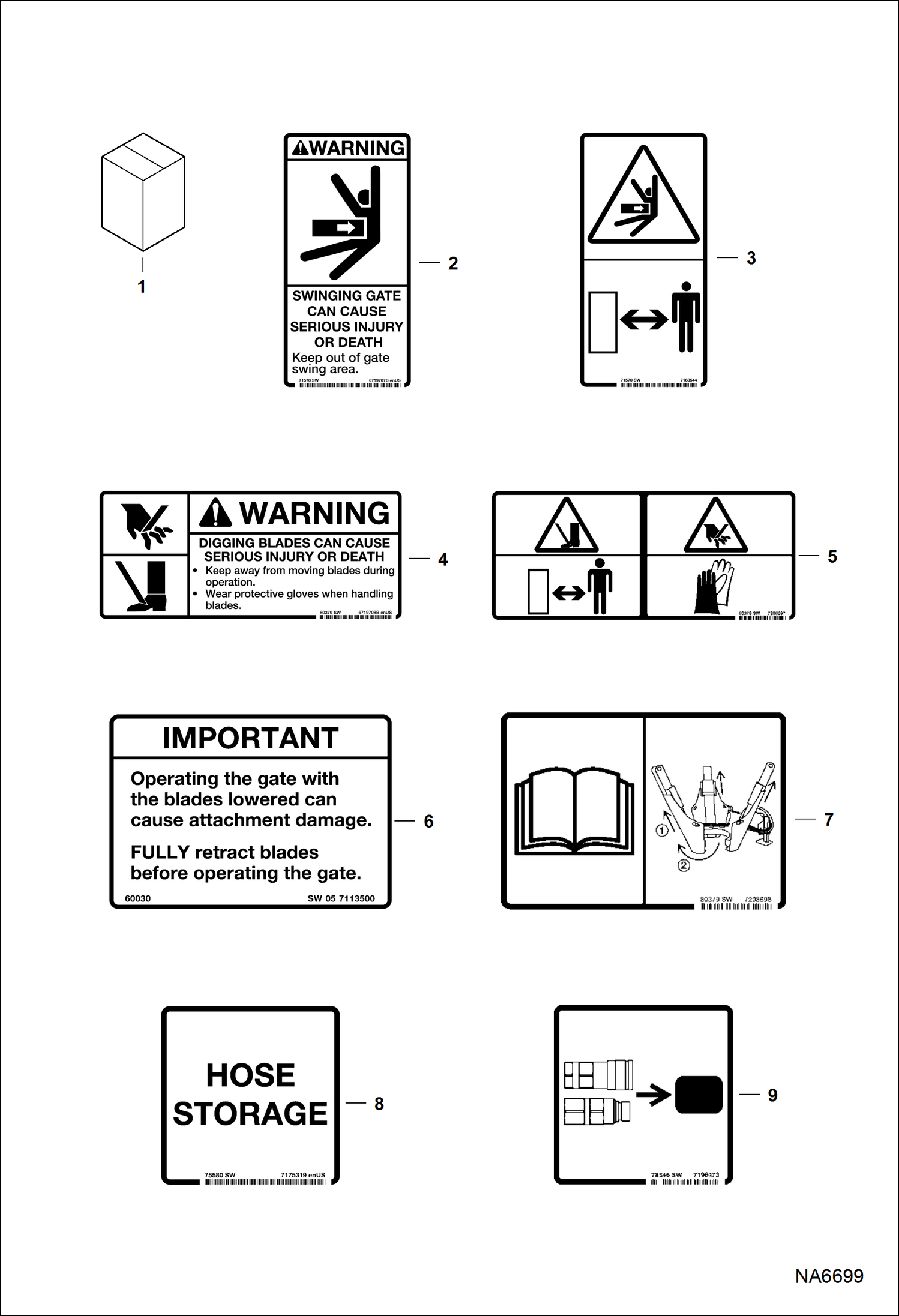Схема запчастей Bobcat TREE SPADE - TREE SPADE (Decals) (No-Text) Loader