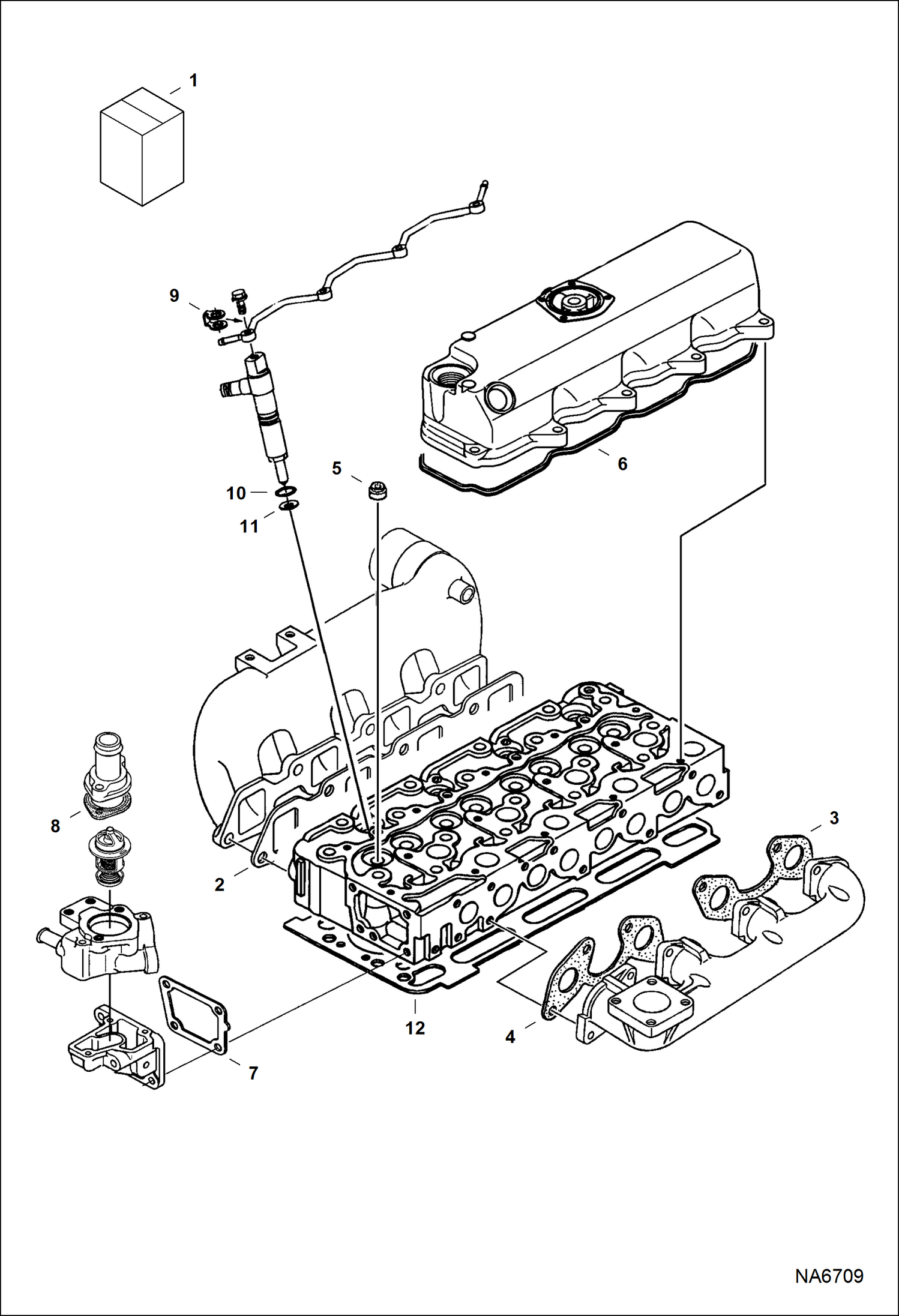 Схема запчастей Bobcat S-Series - UPPER GASKET KIT POWER UNIT