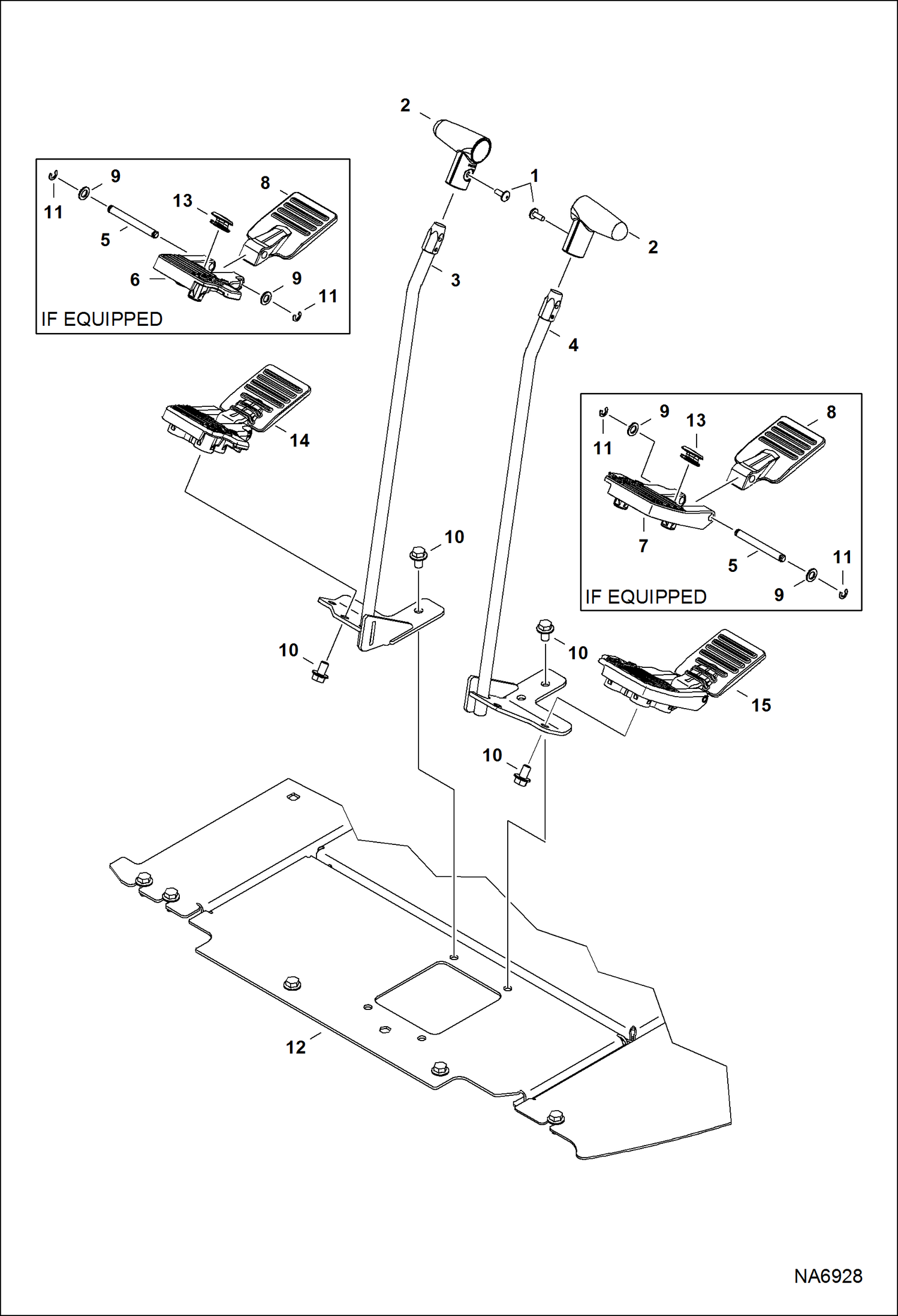Схема запчастей Bobcat E25 - TRAVEL CONTROL CONTROLS