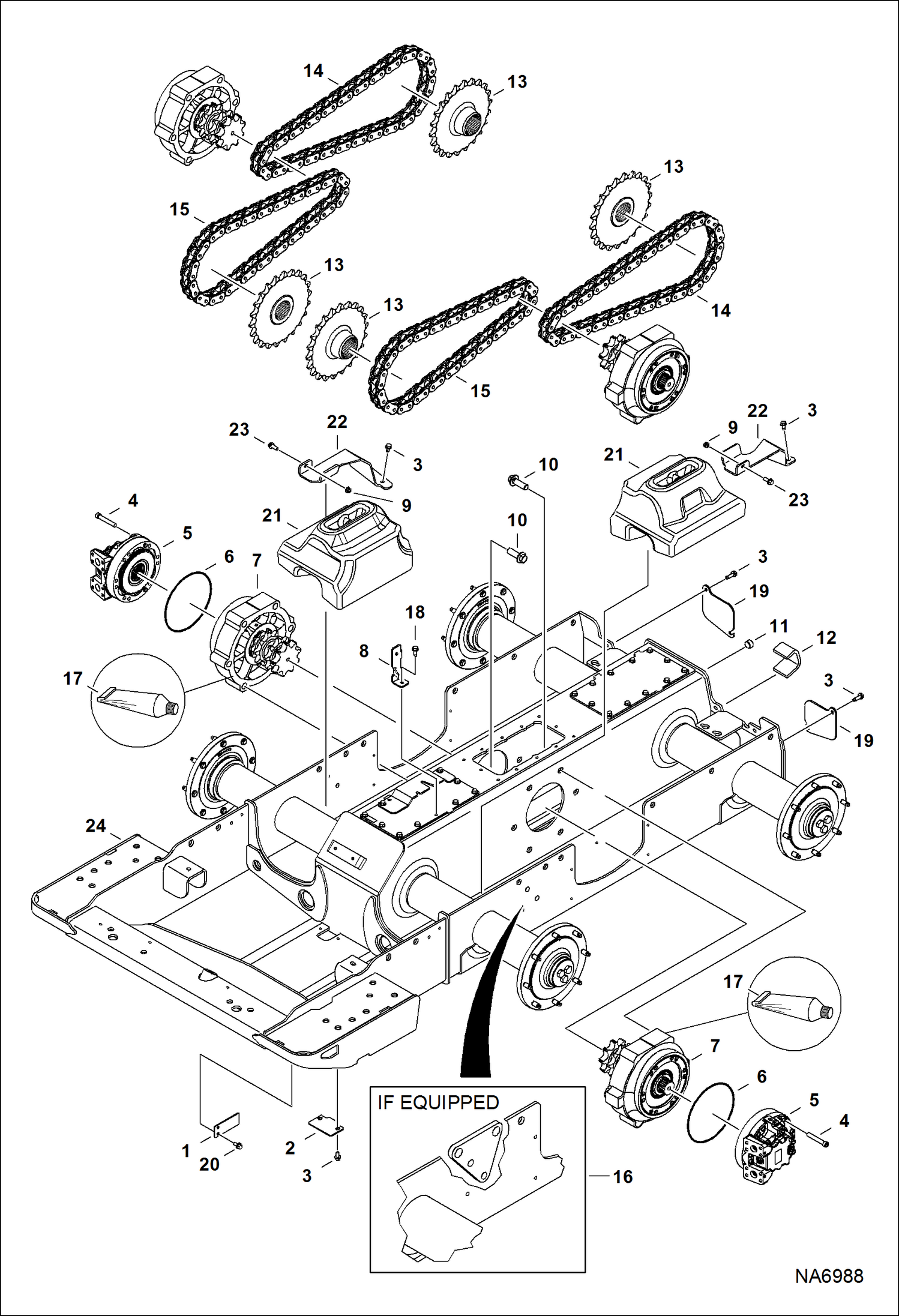 Схема запчастей Bobcat S-Series - DRIVE TRAIN (S/N A3P413002 & Above, A3P512296 & Above) DRIVE TRAIN