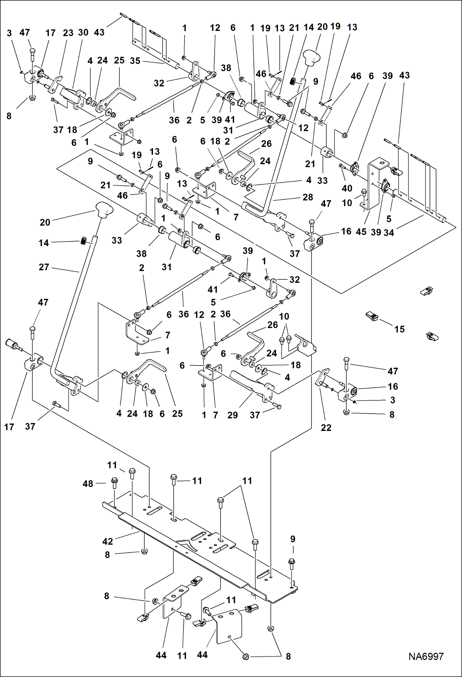 Схема запчастей Bobcat 321 - STEERING CONTROLS CONTROLS