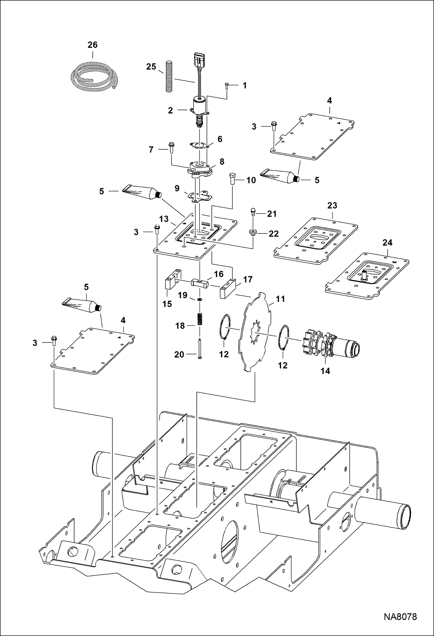 Схема запчастей Bobcat S-Series - DISC BRAKE DRIVE TRAIN