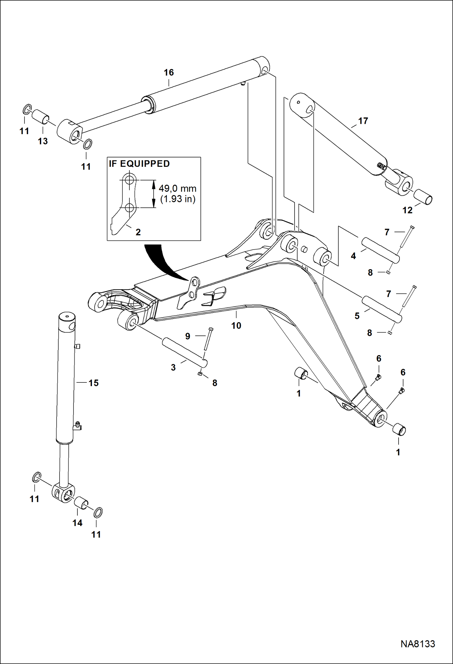 Схема запчастей Bobcat E14 - BOOM WORK EQUIPMENT
