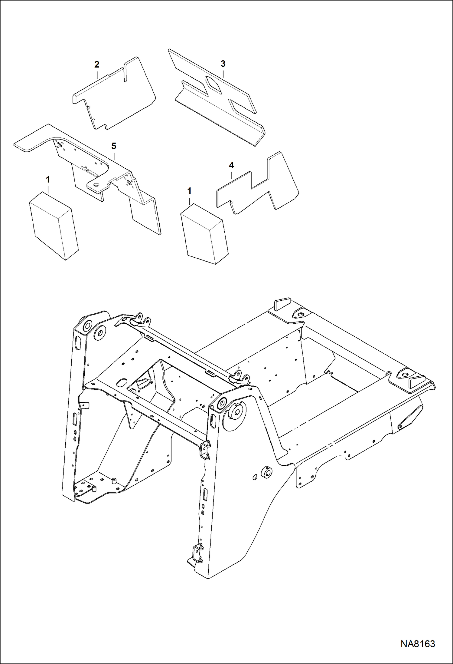 Схема запчастей Bobcat S-Series - SOUND/NOISE REDUCTION (Selectable Joystick Controls) MAIN FRAME
