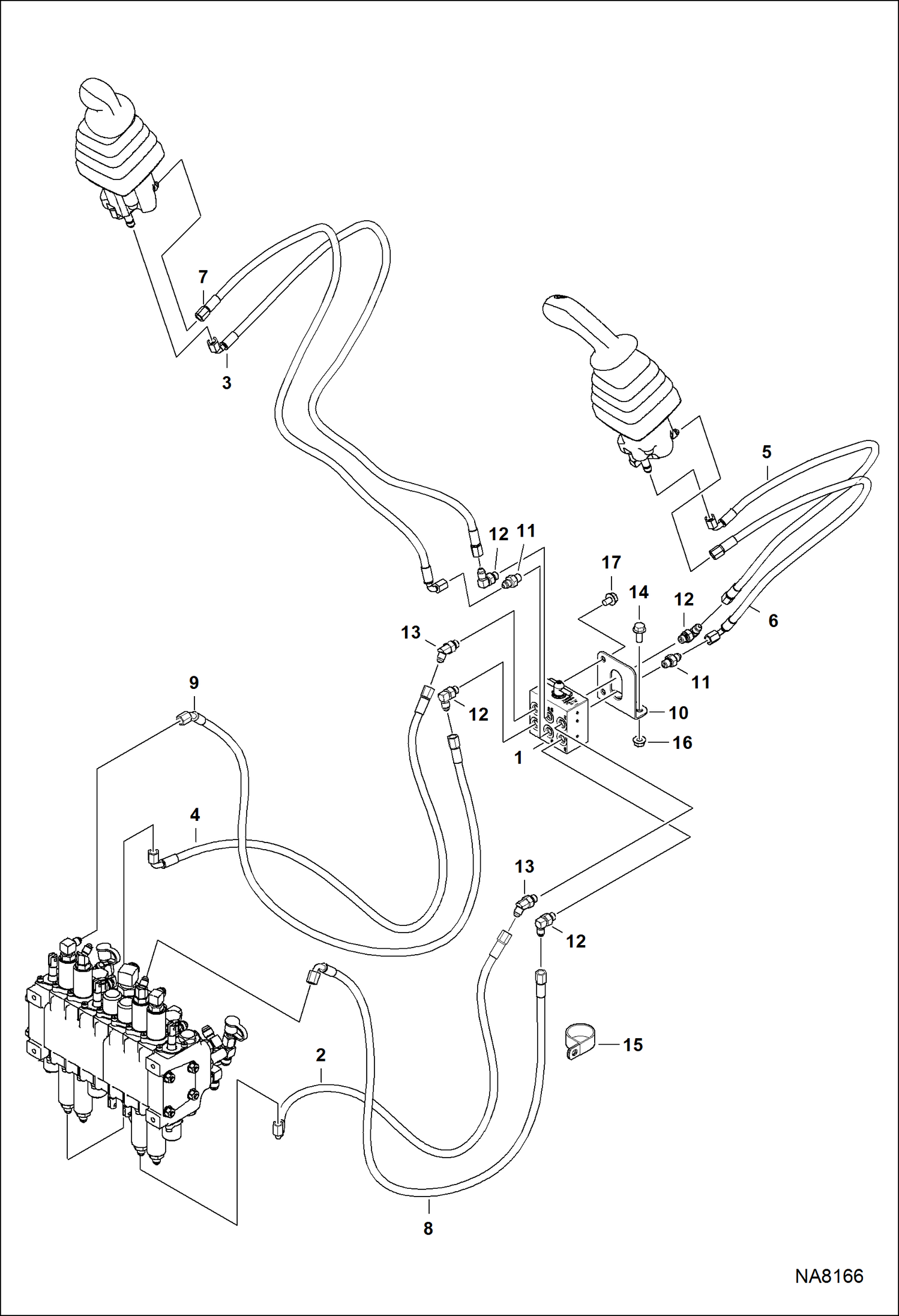 Схема запчастей Bobcat 418 - PATTERN SELECTION (W/Valve # 7193055) ACCESSORIES & OPTIONS