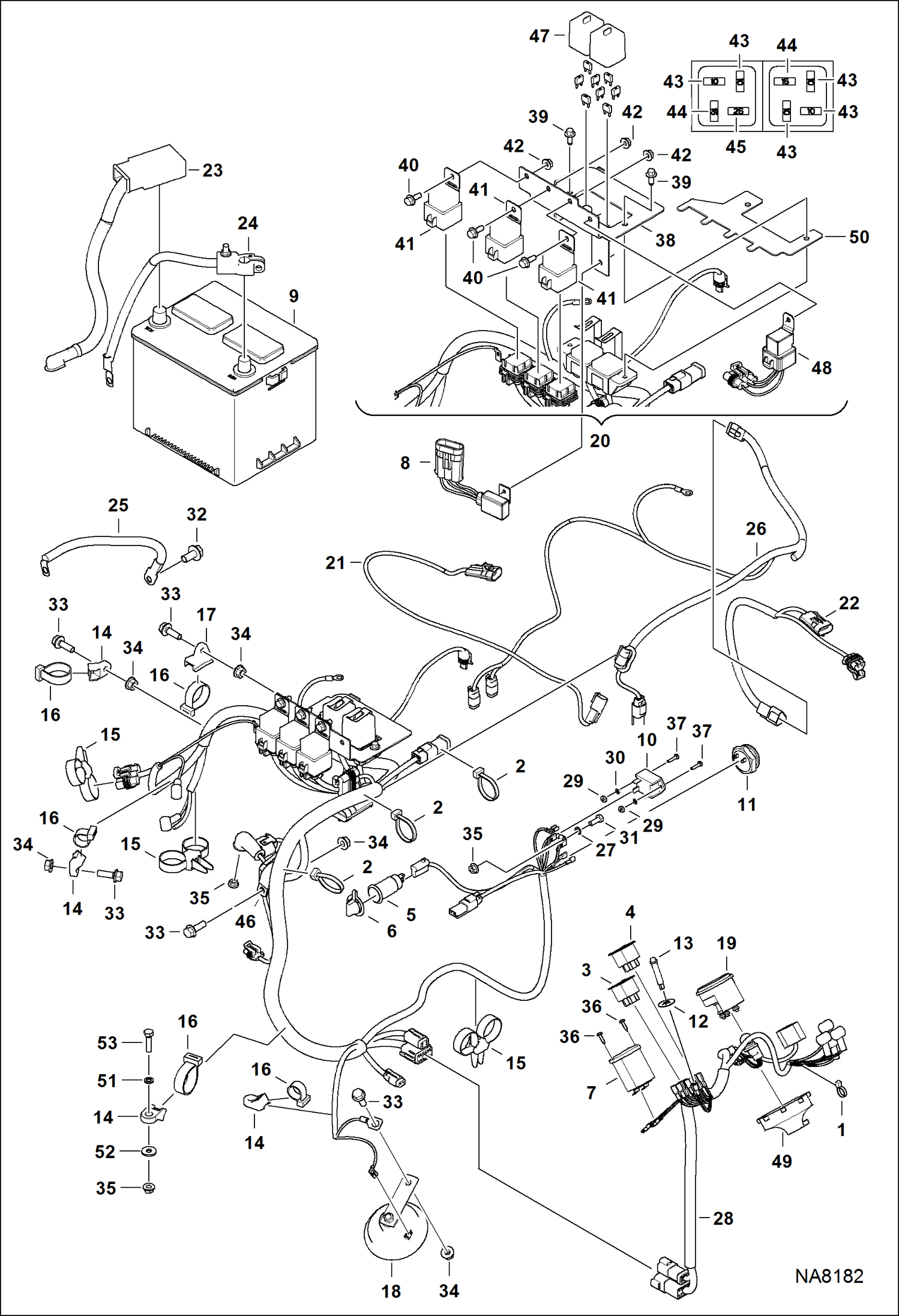 Схема запчастей Bobcat 418 - ELECTRICAL ELECTRICAL SYSTEM