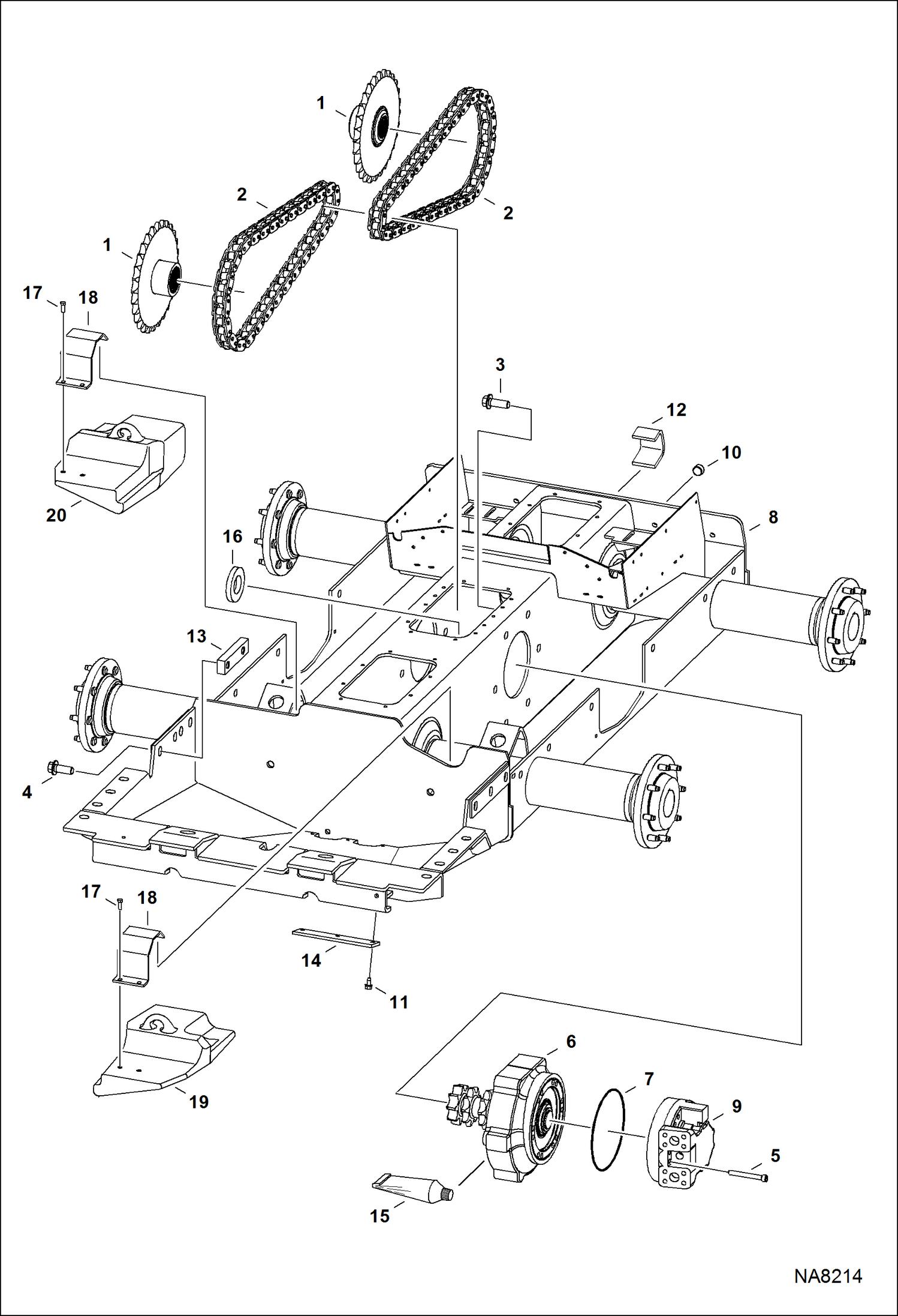 Схема запчастей Bobcat S-Series - DRIVE TRAIN DRIVE TRAIN
