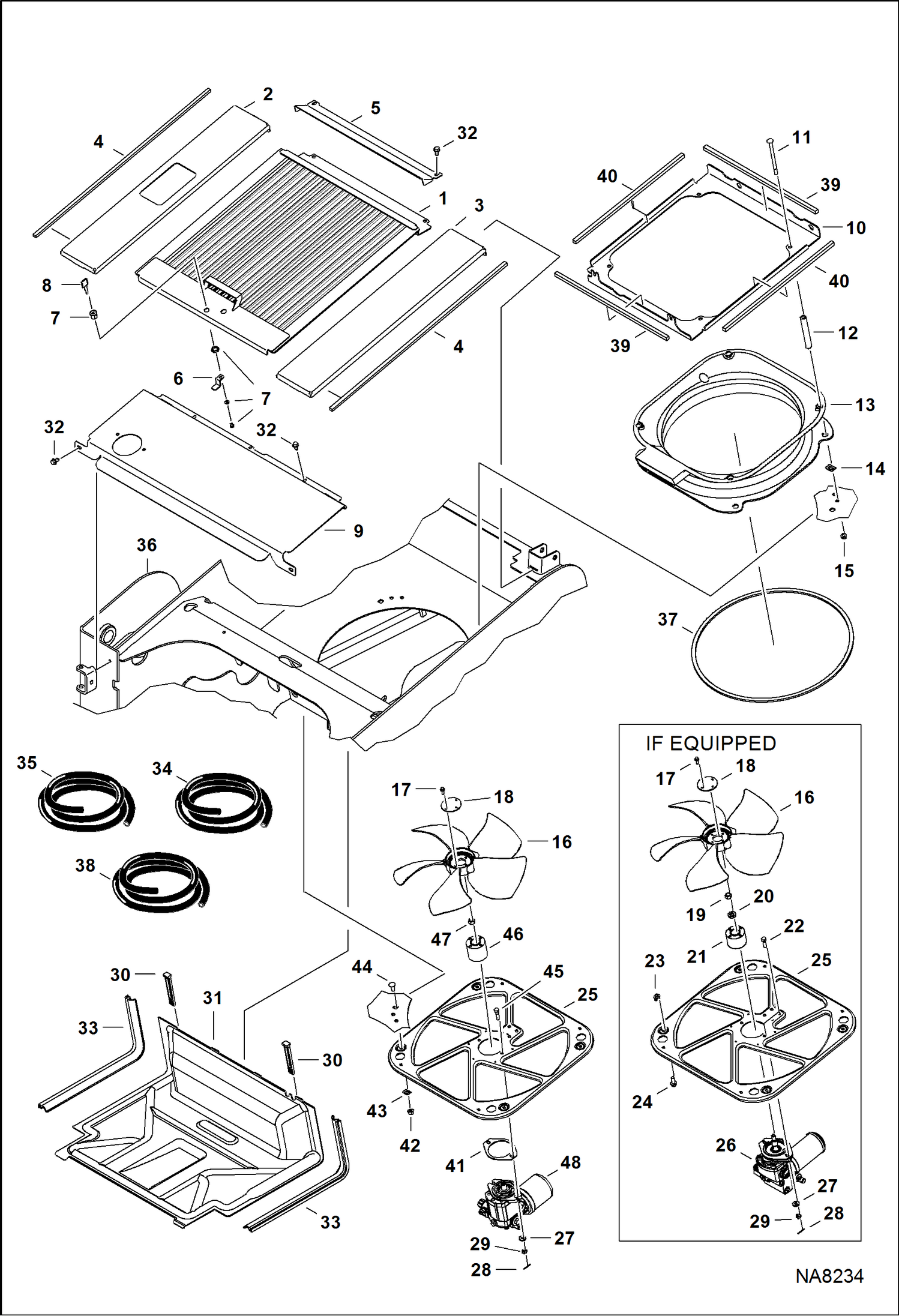 Схема запчастей Bobcat A-Series - COOLING SYSTEM (S/N ATDW11939 & Above, ATDY & Above ) POWER UNIT
